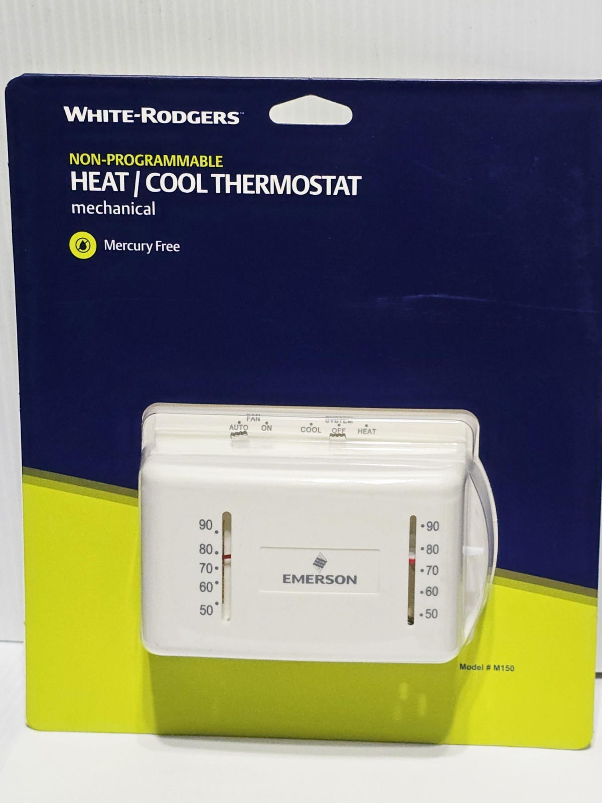 White-Rodgers M150 Non-Programmable Thermostat 24V Heating & Cooling, Mechanical