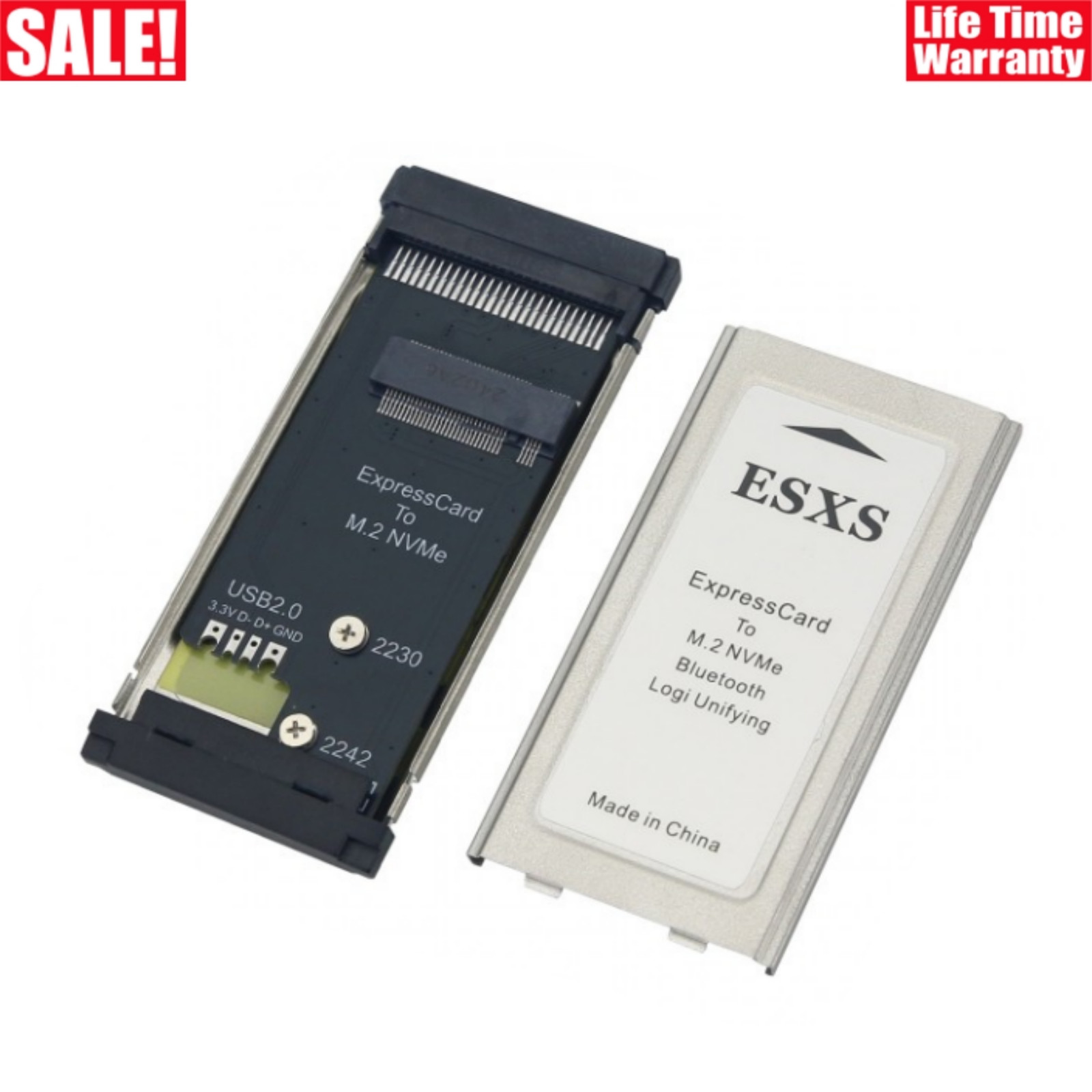 PCIE ExpressCard to M.2 NVMe SSD Adapter Card 2230 X201 X230 T40 Laptop USB2.0