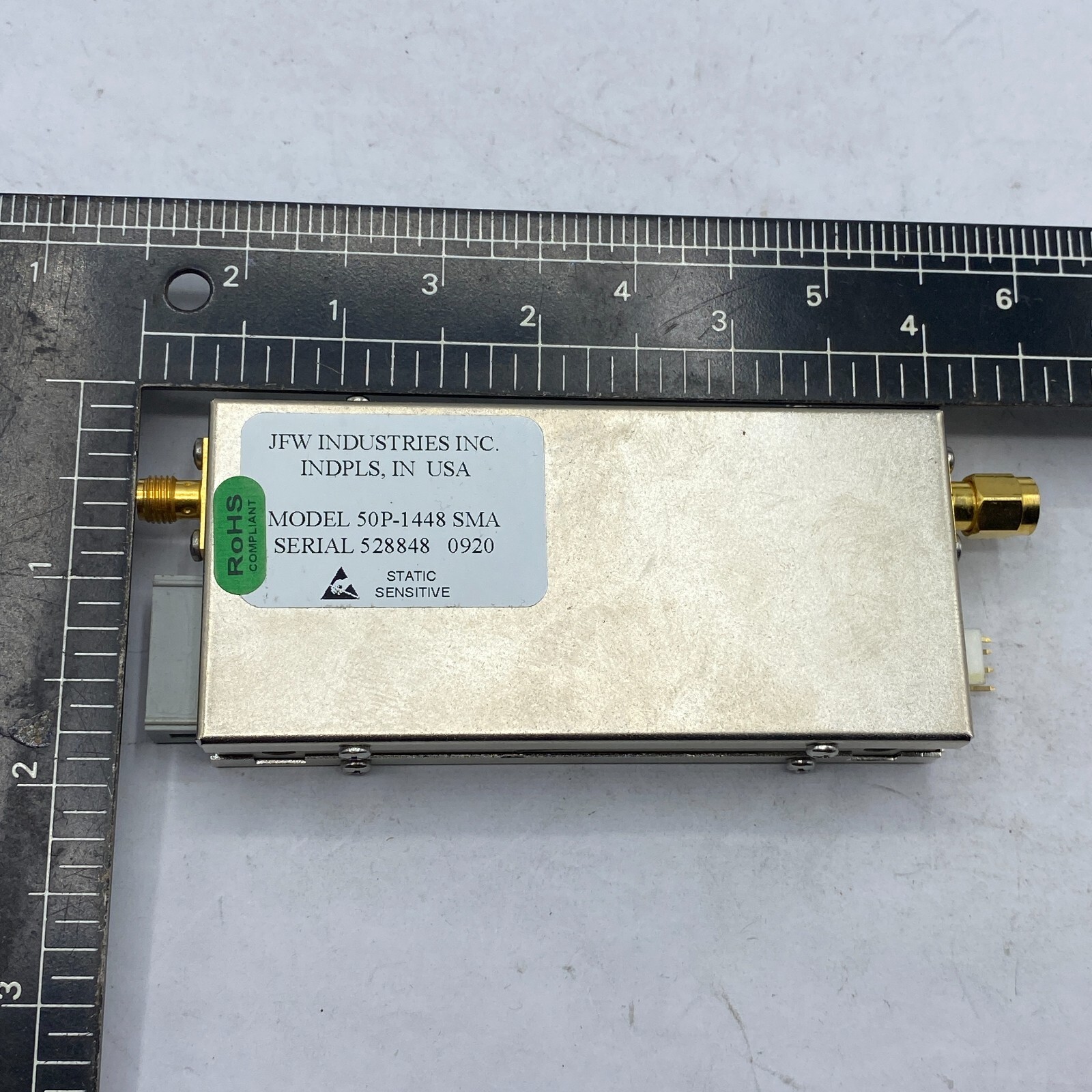 JFW INDUSTRIES MODEL 50P-1448 SMA Programmable Attenuators 50P1448SMA 🎯