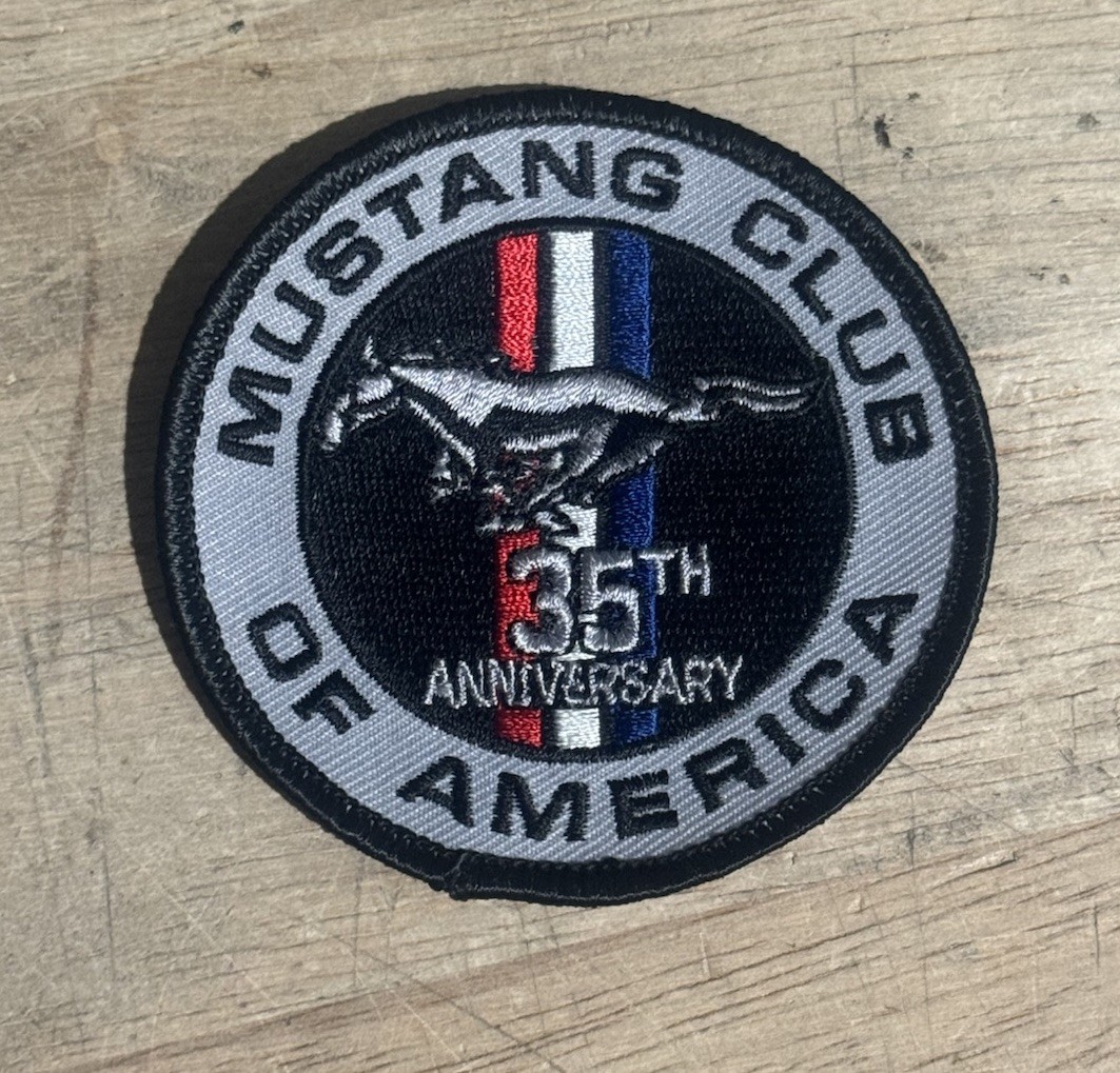 Mustang Club of America 35th Patch Embroidered Sew On Iron On Car Emblem Logo