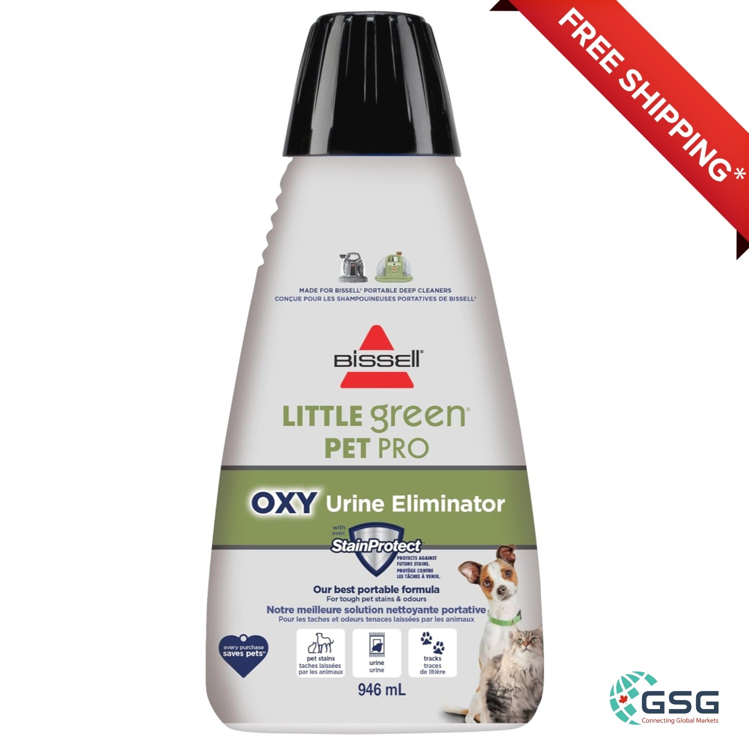 LITTLE GREEN PET PRO OXY SPOT & STAIN REMOVER FOR CARPET AND UPHOLSTERY CLEAN...