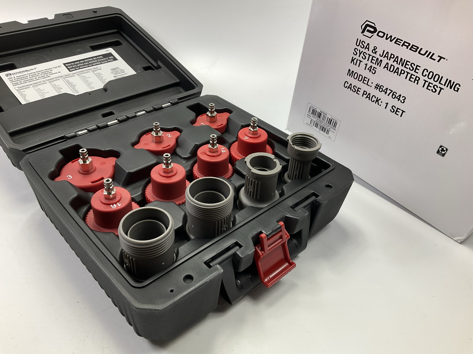 Powerbuilt 647643 USA & Japanese Cooling System Adapter Test Kit Use With 647642