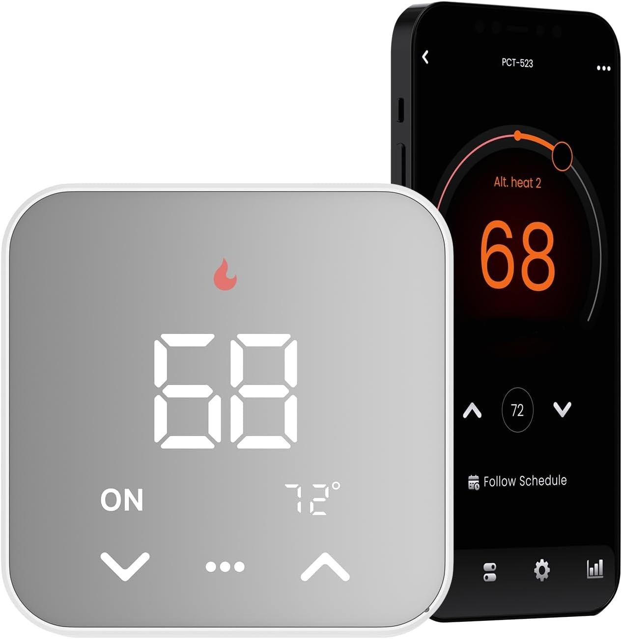 Smart Thermostats for Home, WiFi Thermostats Compatible with Alexa and Google As