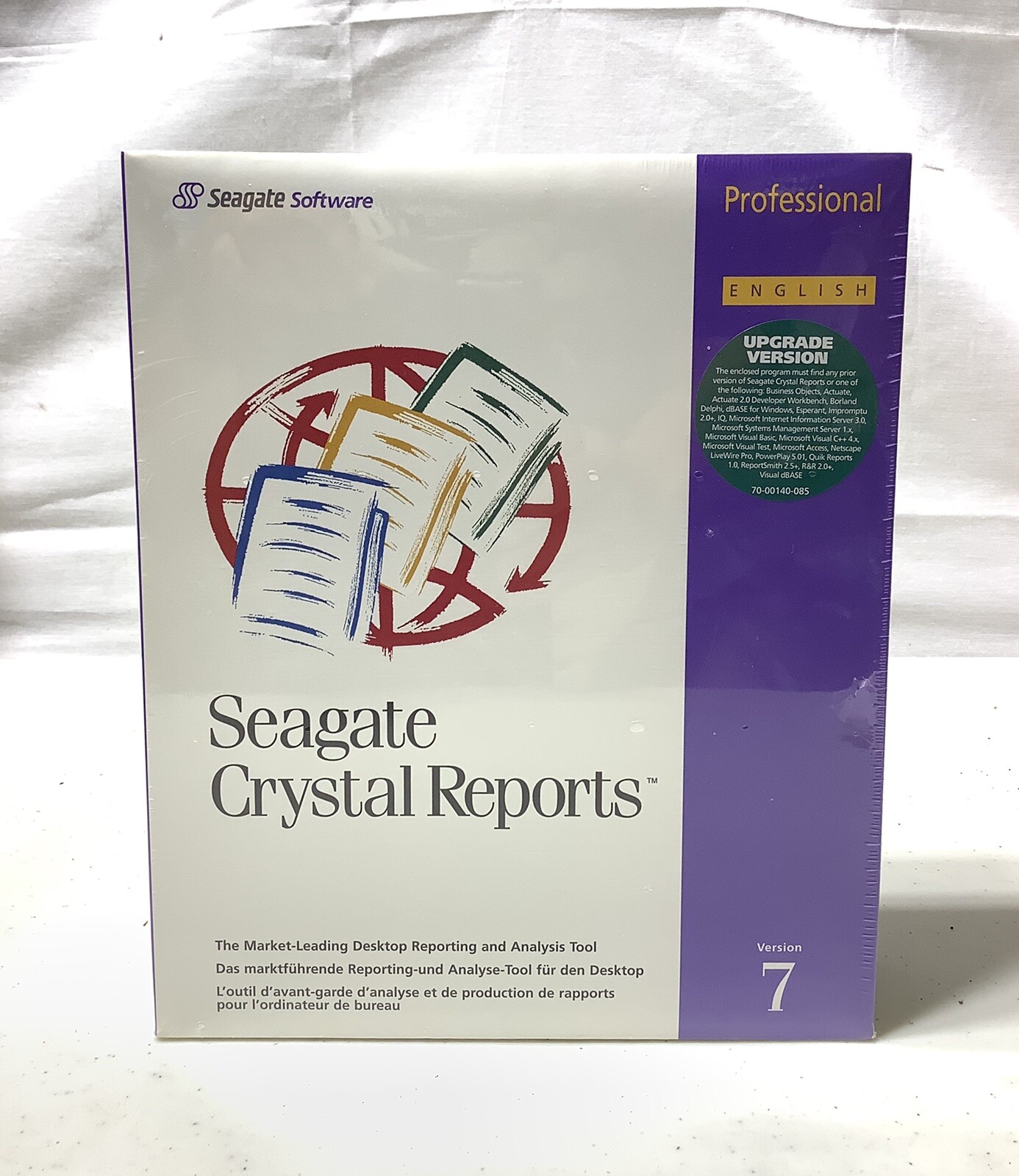 Seagate Software Crystal Reports Professional Upgrade Version 7 ~ NEW & SEALED