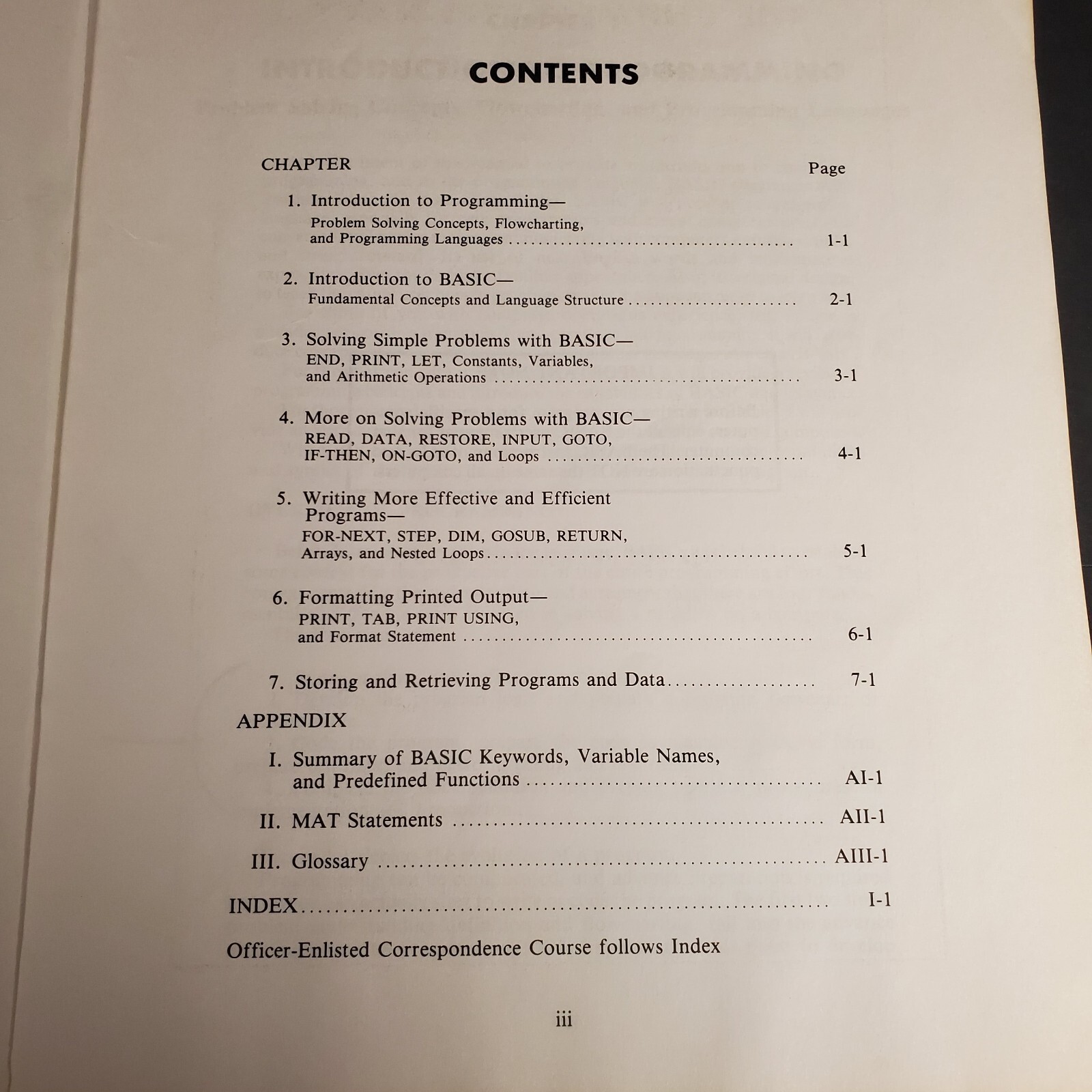 Introduction to Programming in Basic 1983 Navedtra 10079-2 Naval Education PB