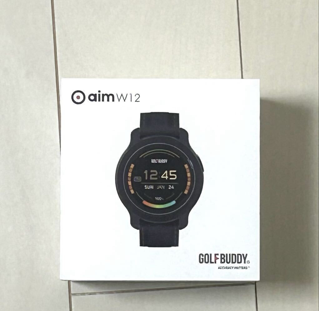 NEW GolfBuddy Aim W12 Black Golf GPS Watch Waterproof IPX7 Touchscreen Japan