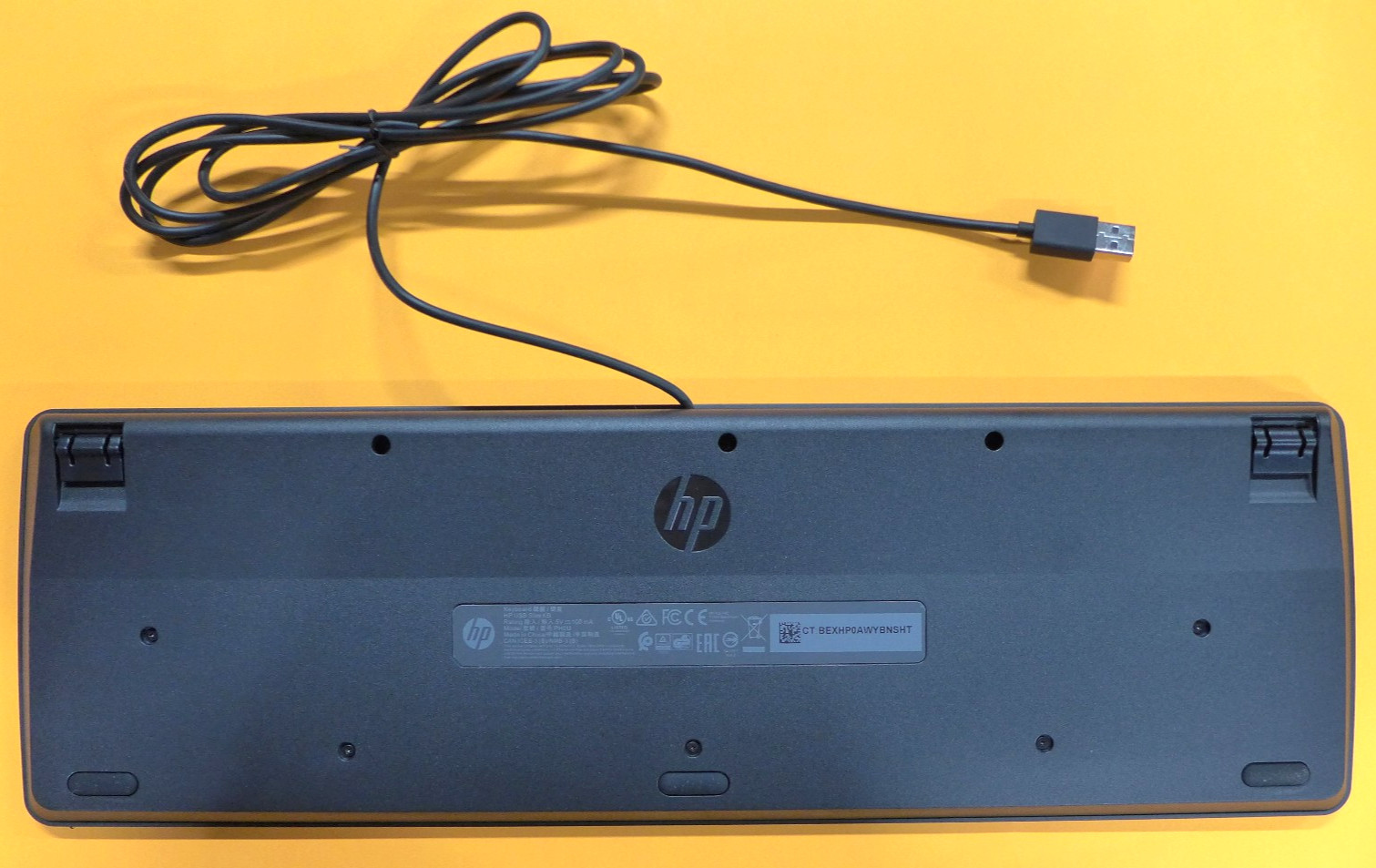 NEW HP Wired USB Slim Keyboard Black US E206453