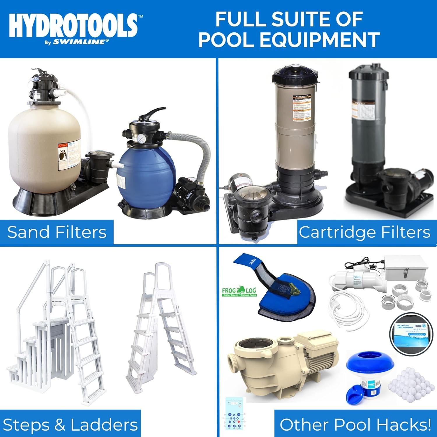 HYDROTOOLS Manual Pool Vacuum Head Attachment for Inground & Above Ground Pools