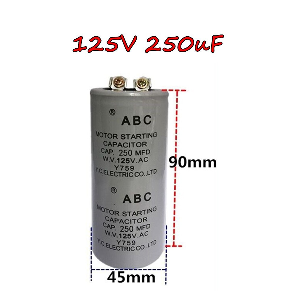 250MFD 250UF 125VAC 125V CD60 Motor Starting Capacitor for HVAC Electric Motors