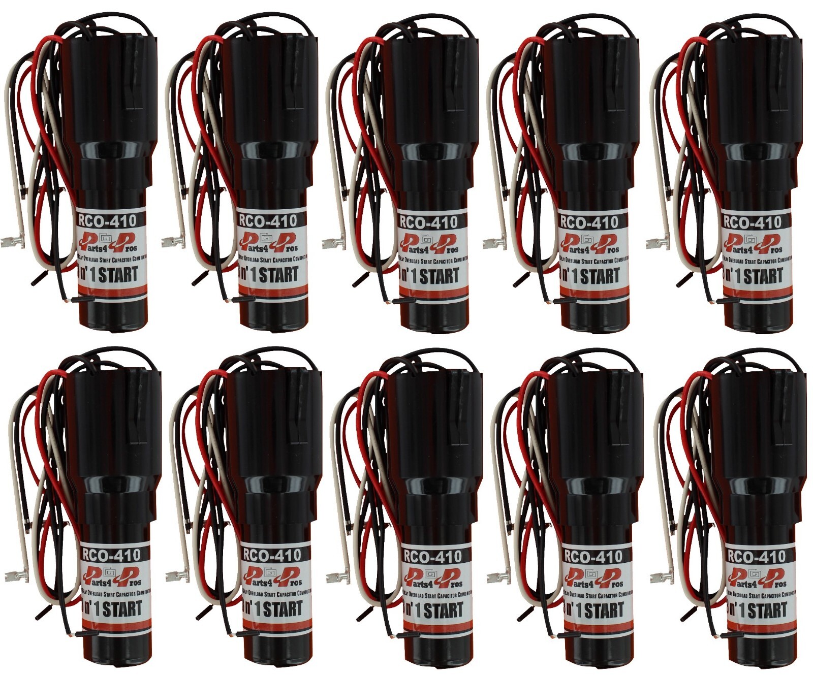 RCO410 3 in 1 Relay Hard Start Capacitor Kit Refrigerator 1/4-1/3 HP 115VAC 10x