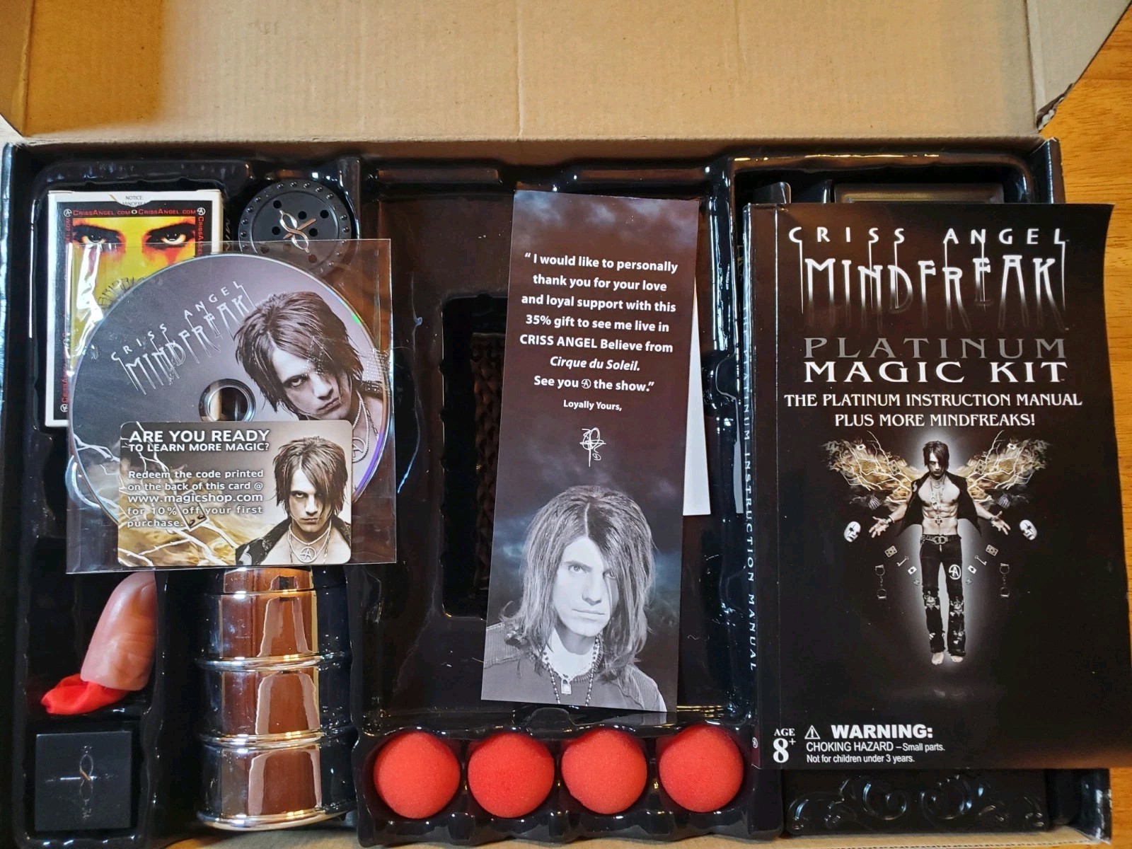 Criss Angel Mindfreak Platinum Magic Kit 350+ Tricks DVD Included Excellent
