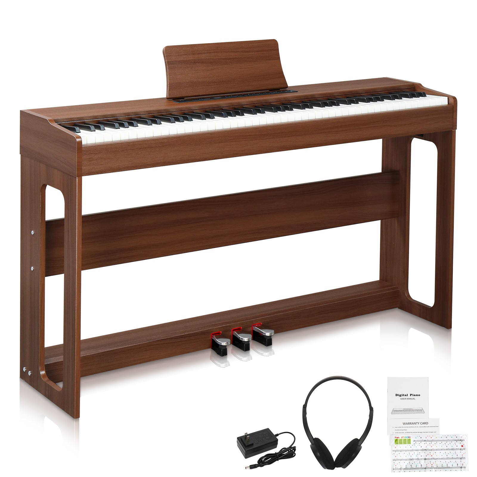 Ktaxon 88 Keys Digital Home Piano Full Weighted Keyboards With 3 Pedals