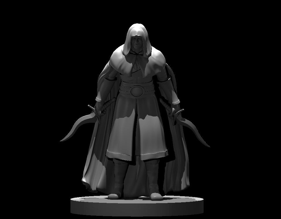 Human Male Rogue V7 Fighter Assassin Thief 28mm Scale DND D&D Tabletop Mini