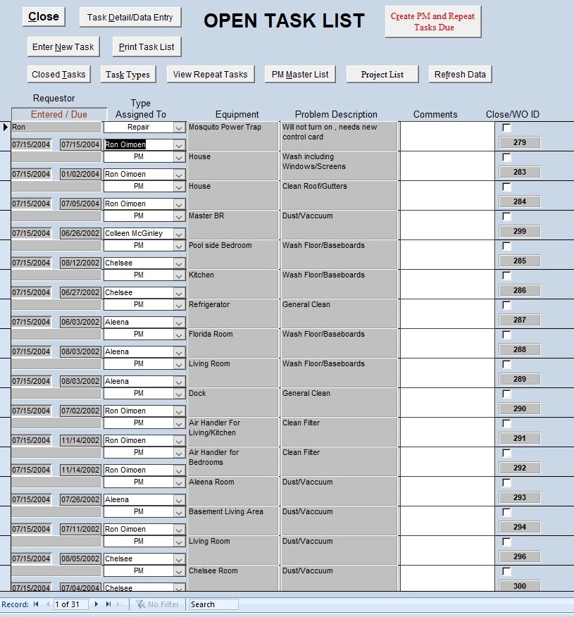 Home Management Database for Personal Finance, Inventory & more, uses MS Access