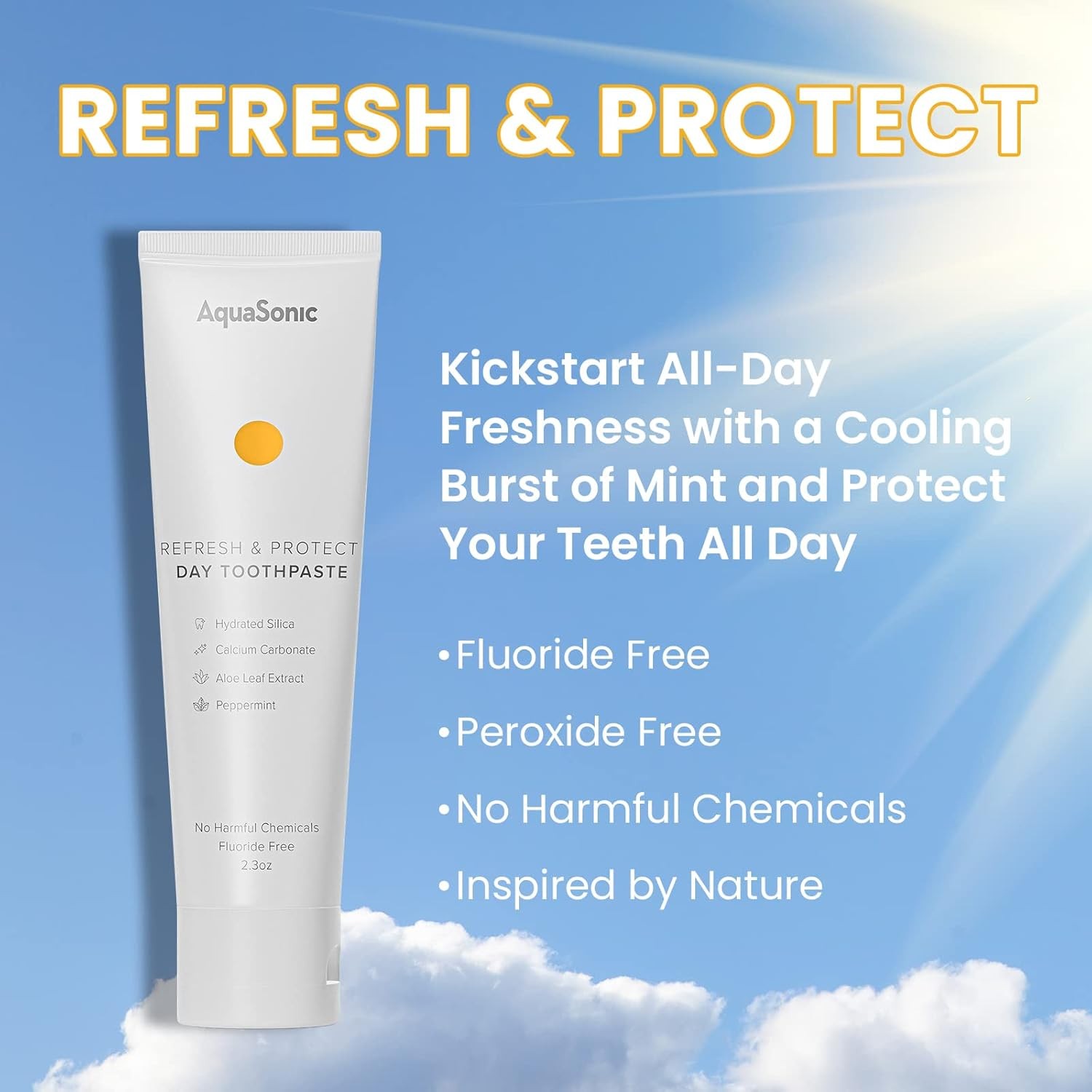 AquaSonic Complete Care Toothpaste - Refresh & Protect Day, Repair & Whiten...