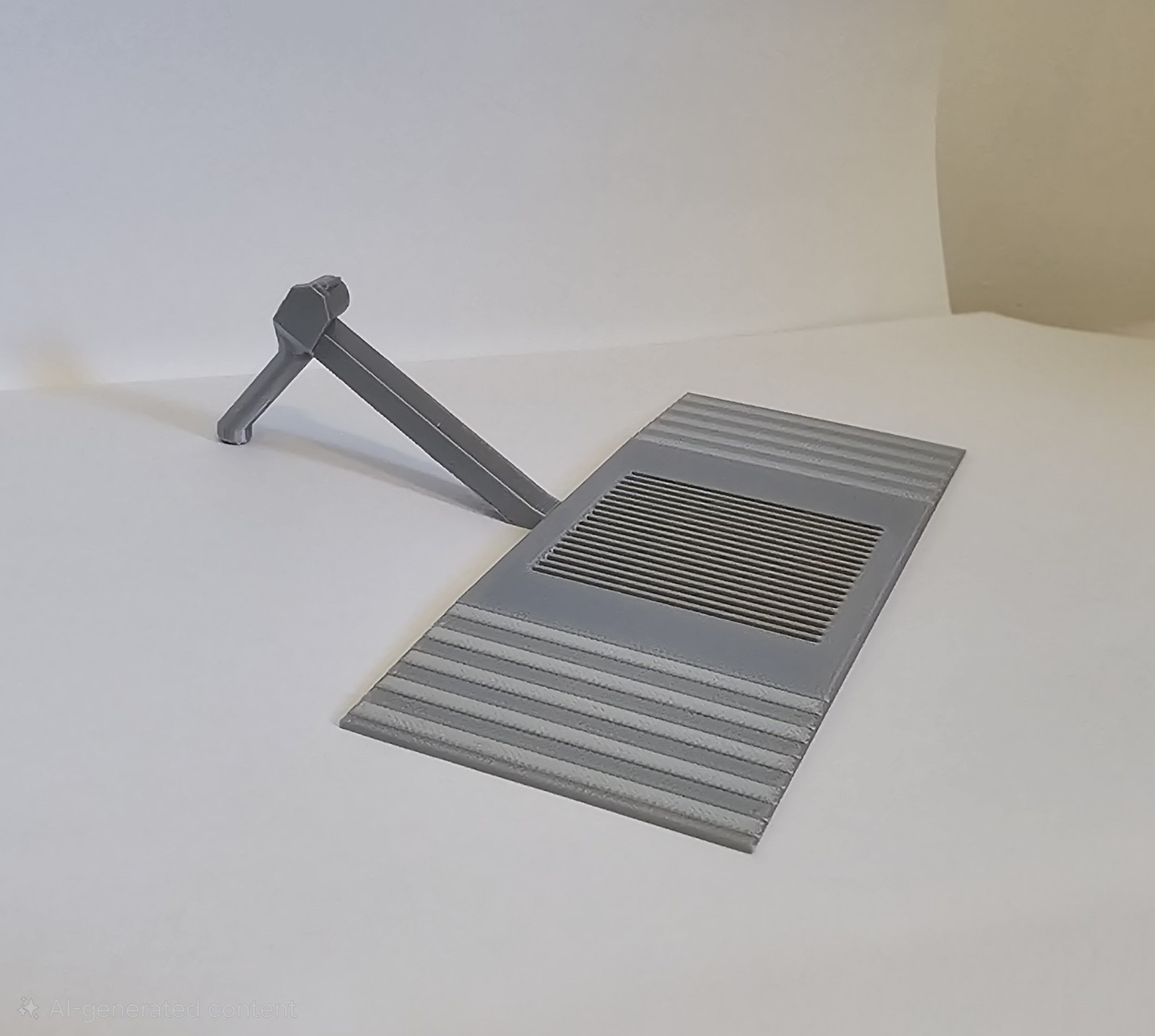 1 64 Scale 3d Printed Grain Pit With Grain Leg Silver