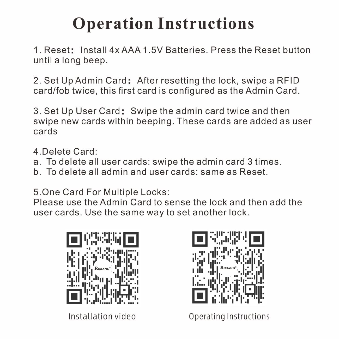 Rixiang RFID Electronic Cabinet Lock Hidden DIY Magnetic Lock,