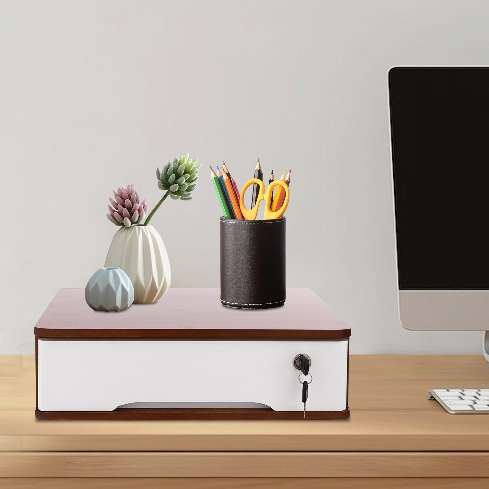 Single Ayer Drawers Desktop Storage Box Bedroom Furniture Wooden Jewelry Boxes