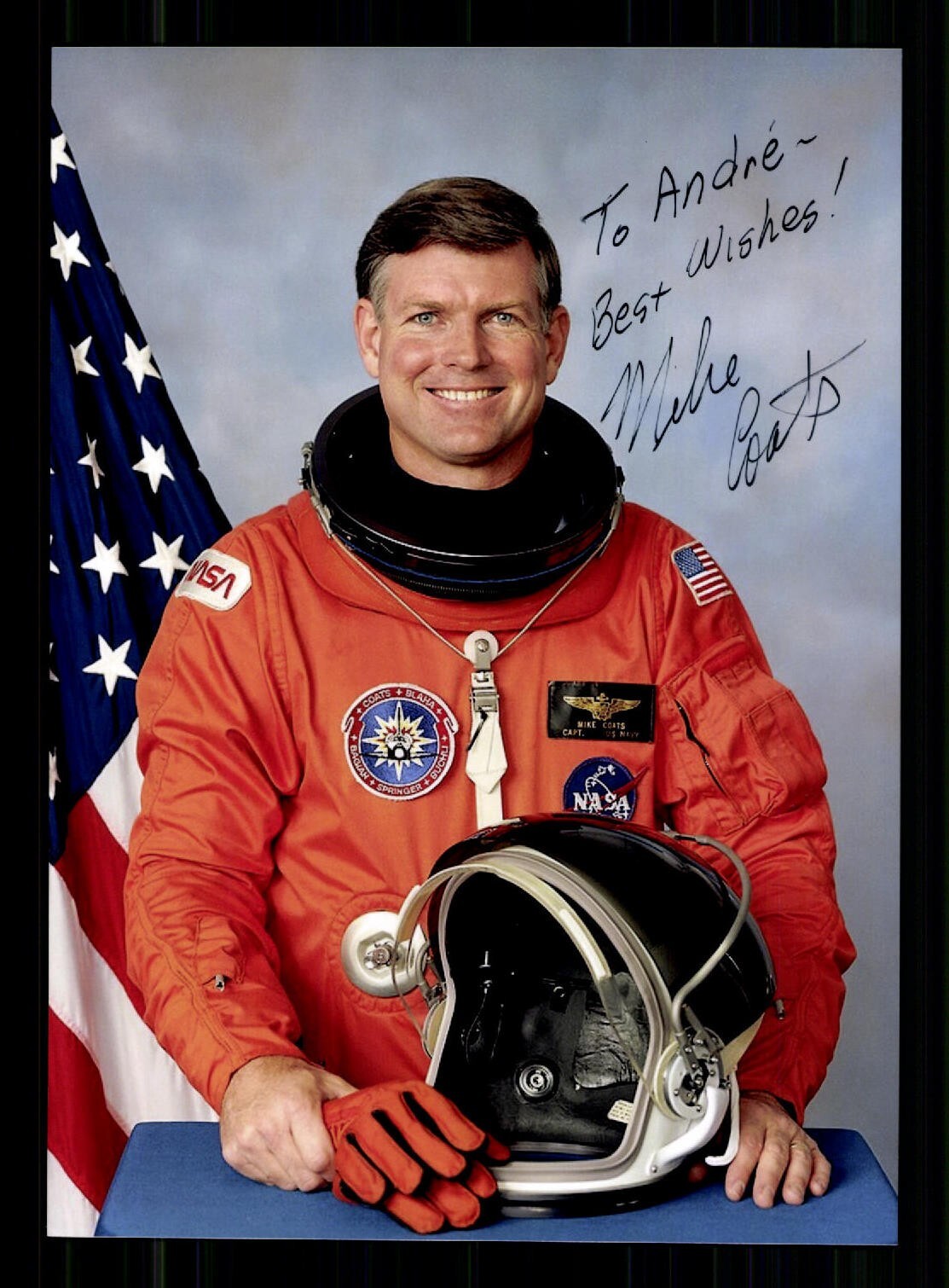 Michael Coats American Astronaut STS-41-D Original Signed # G 43955
