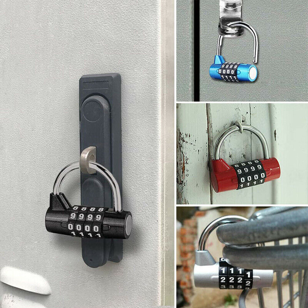 4-Digital Combination Lock Security Padlock Zinc Alloy Waterproof Number Lock