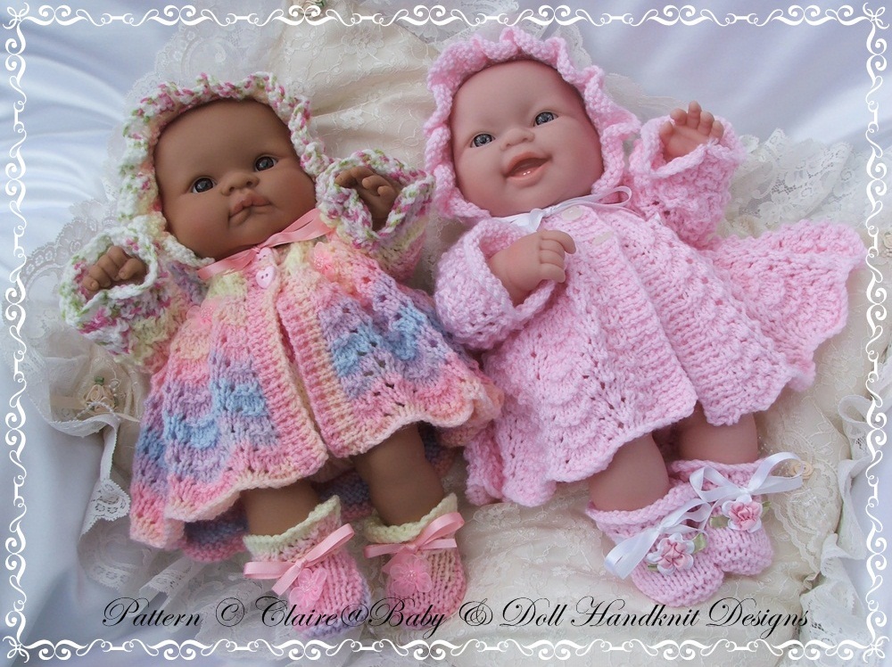 BABYDOLL HANDKNIT DESIGNS KNITTING PATTERN LL1 14" LOTS TO LOVE BERENGUER DOLL