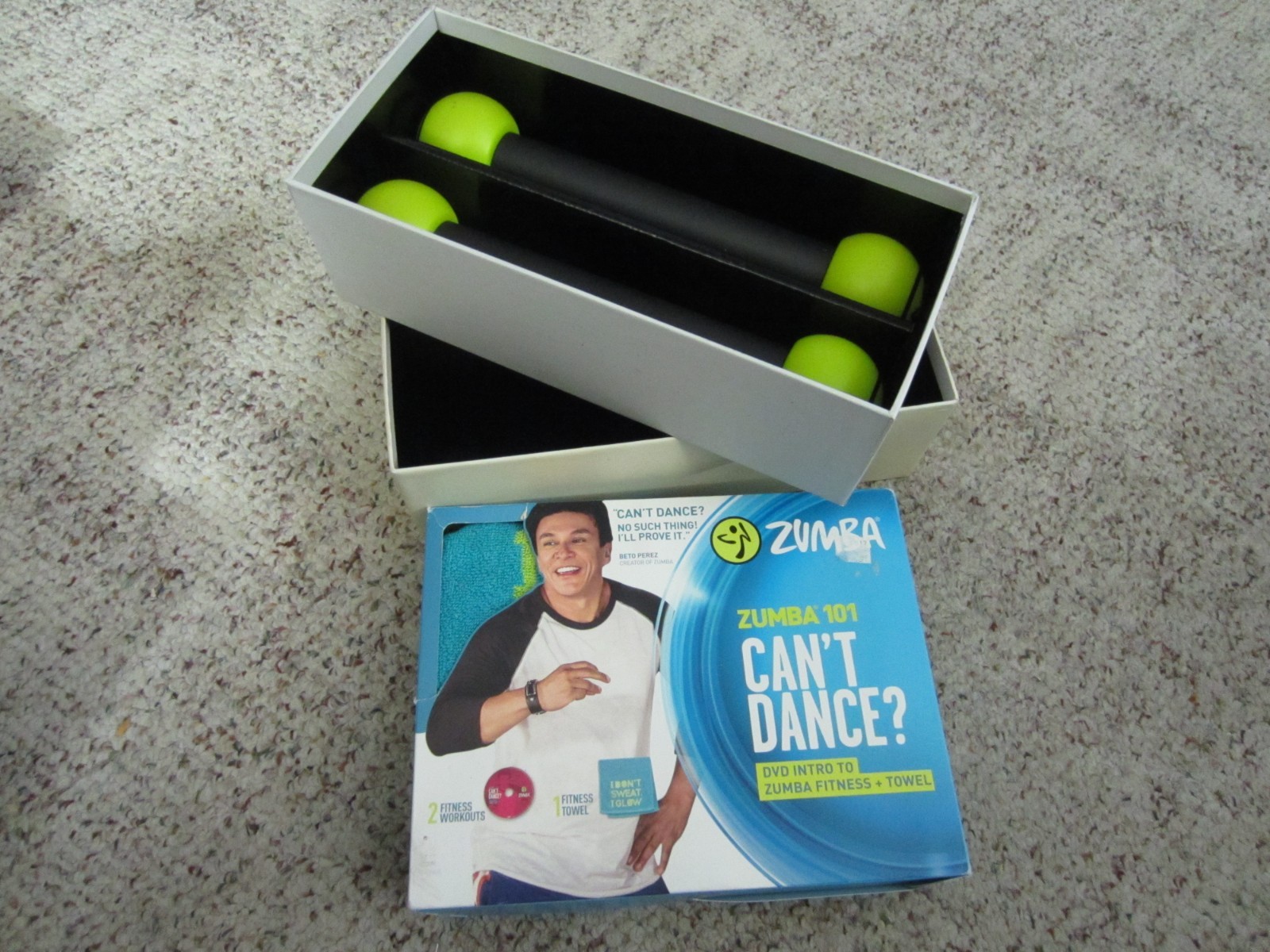 Zumba 101 Can't Dance?  Workout DVD & Towel with Zumba Fitness Hand Shakers
