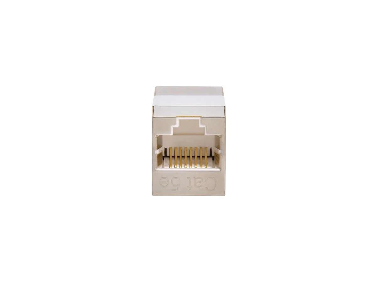 Monoprice Cat5e RJ45 Modular Shielded Inline Coupler, Silver