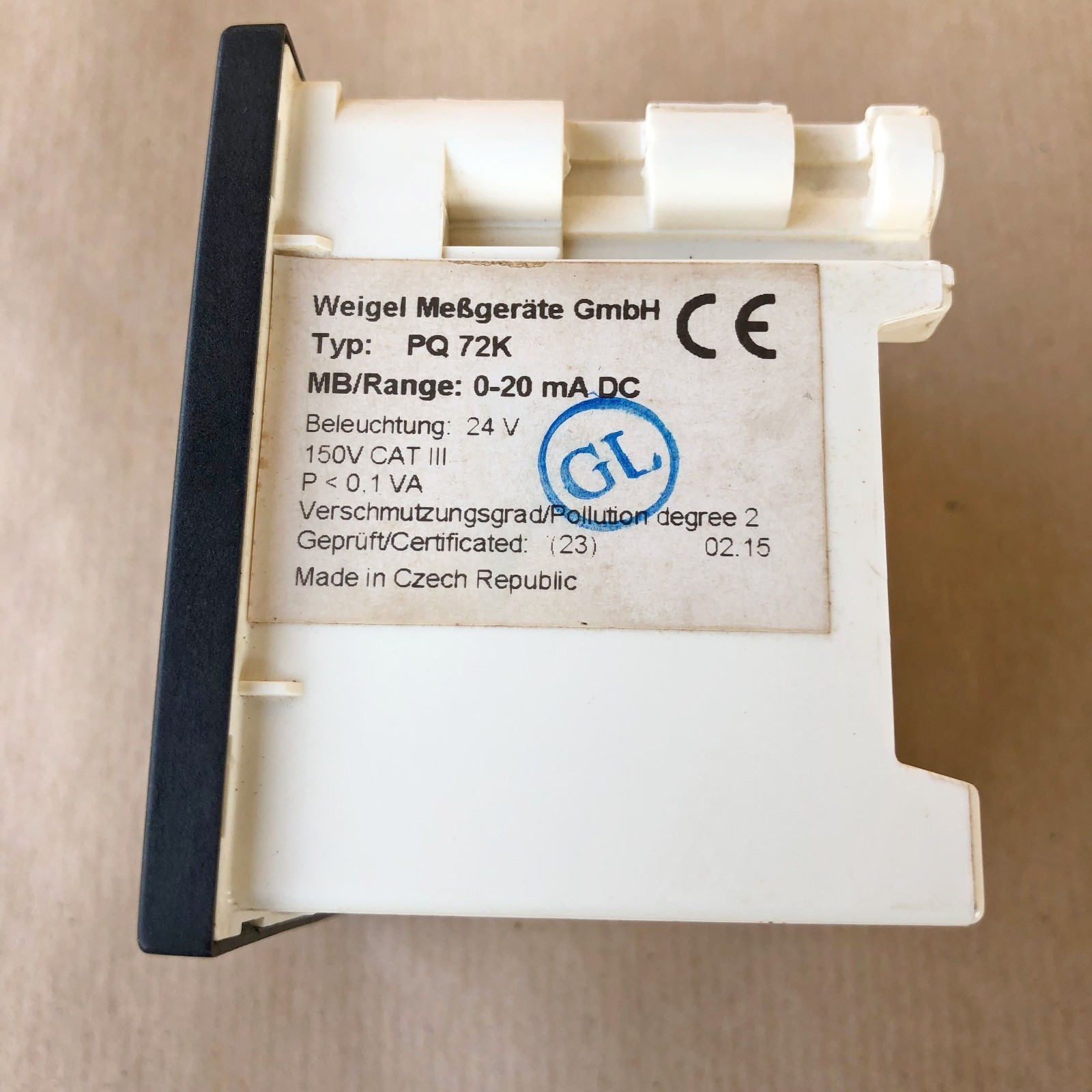 WEIGEL PQ72K ANALOG METER