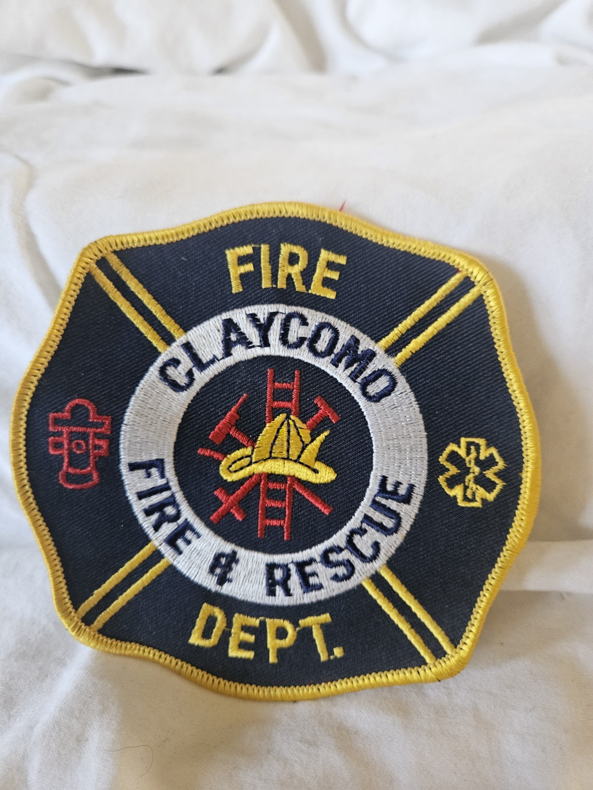 CLAYCOMO (Missouri) Fire & Rescue Department Embroidered Sew-On Cloth Patch