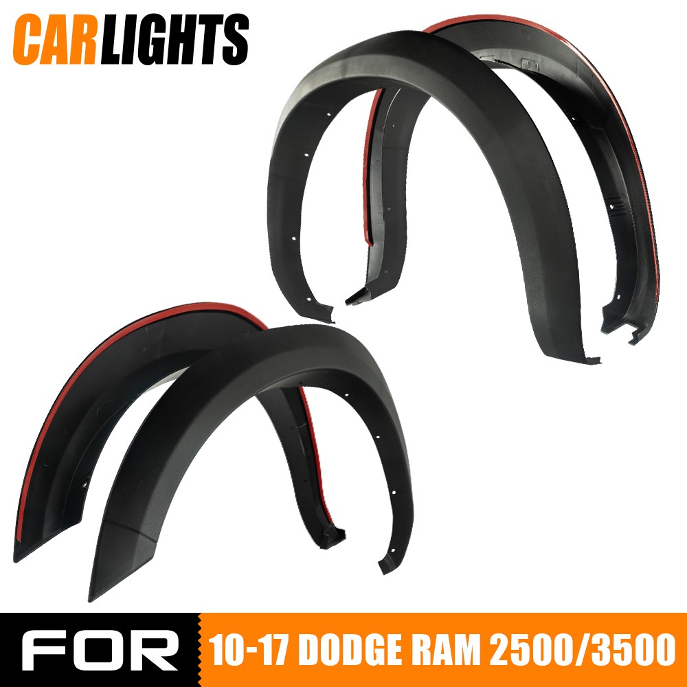 4PCS Fender Flares Factory Style Bolt on Fit For 2010-2017 Dodge Ram 2500 3500