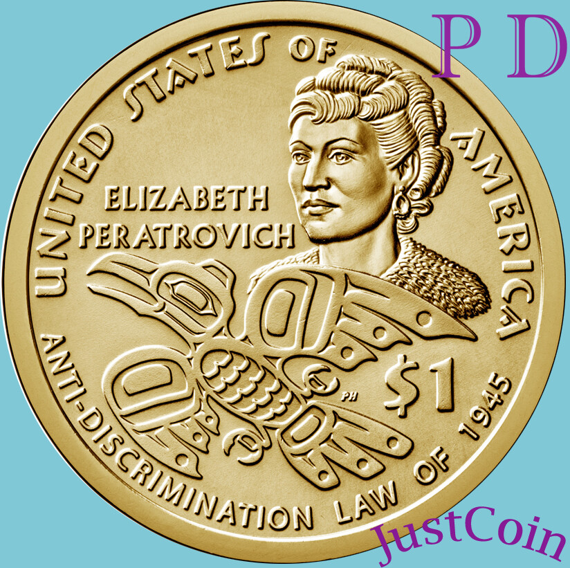 2020 P&D NATIVE AMERICAN TWO DOLLARS SET ELIZABETH PERATROVICH