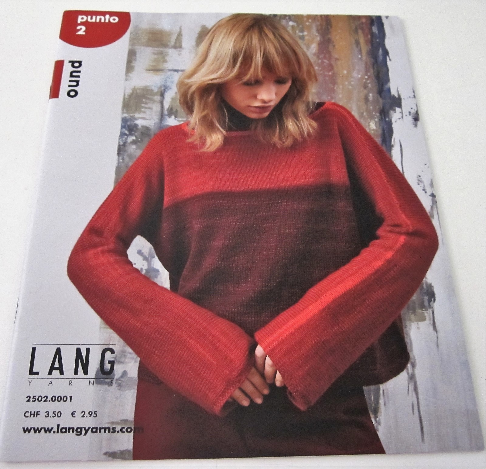 Lang PUNTO #2 PUNO knitting yarn pattern book with 7 DESIGNS