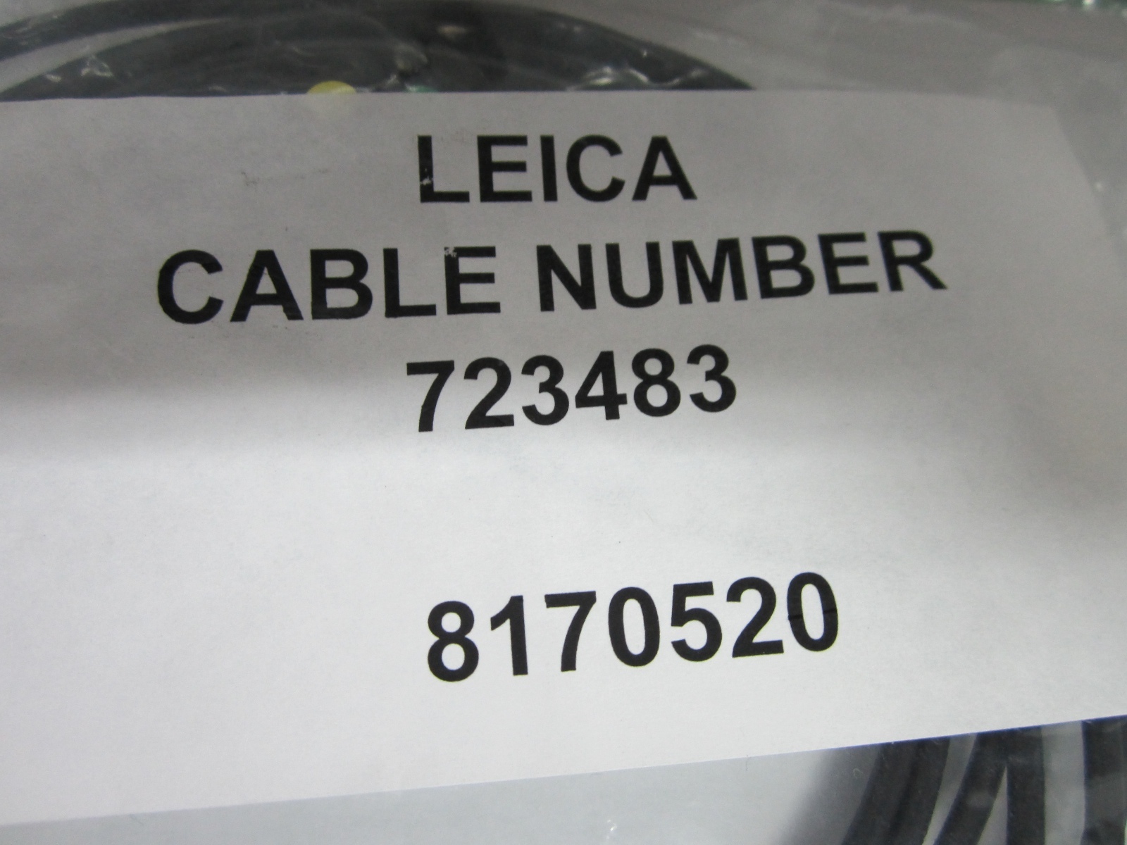 MICROSCOPE PART LEICA CABLE 723483 FOR CAMERA VIDEO OPTICS BIN#P6-03