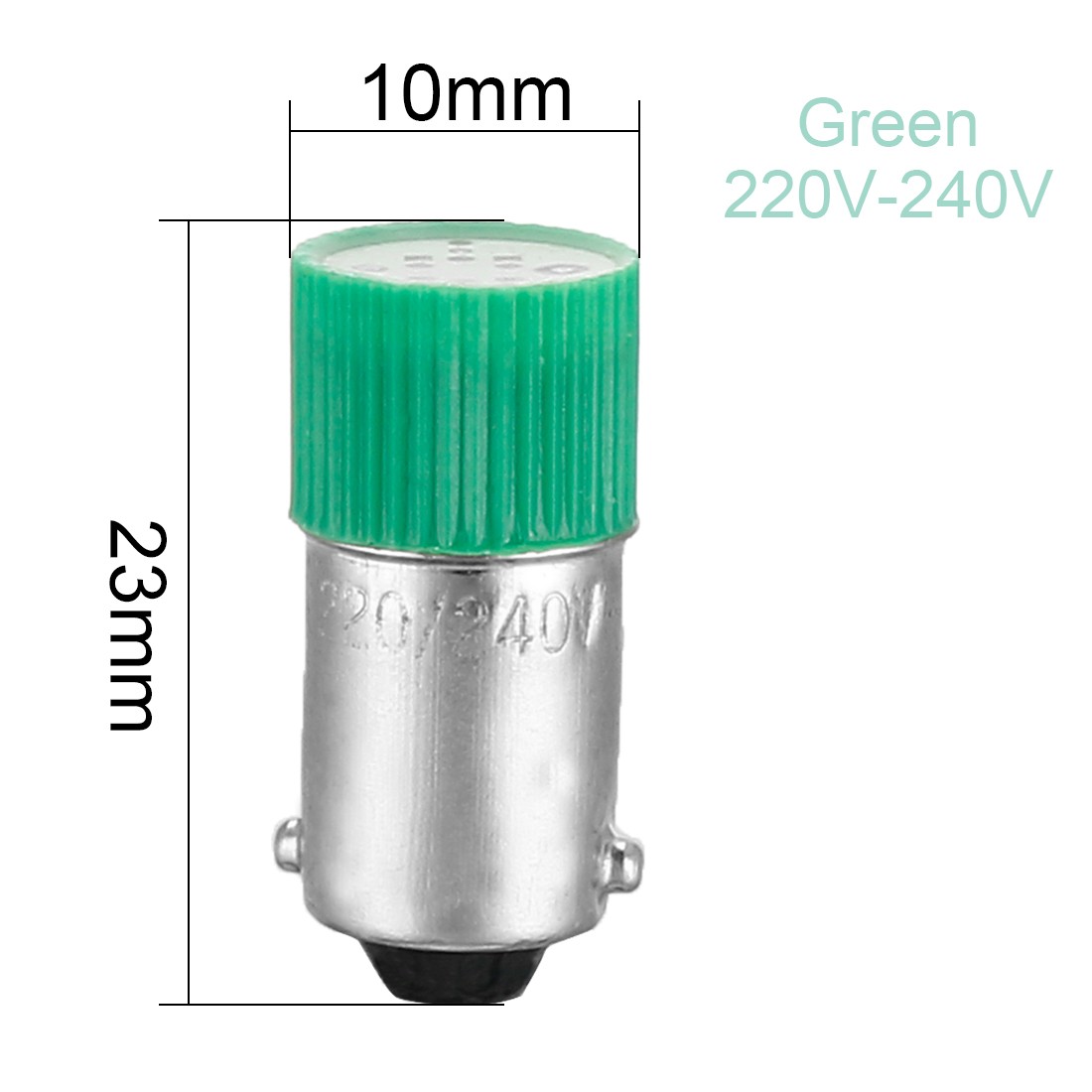 LED Bulbs 220V, Interior Light Green, BA9s Base Bulb 10Pcs