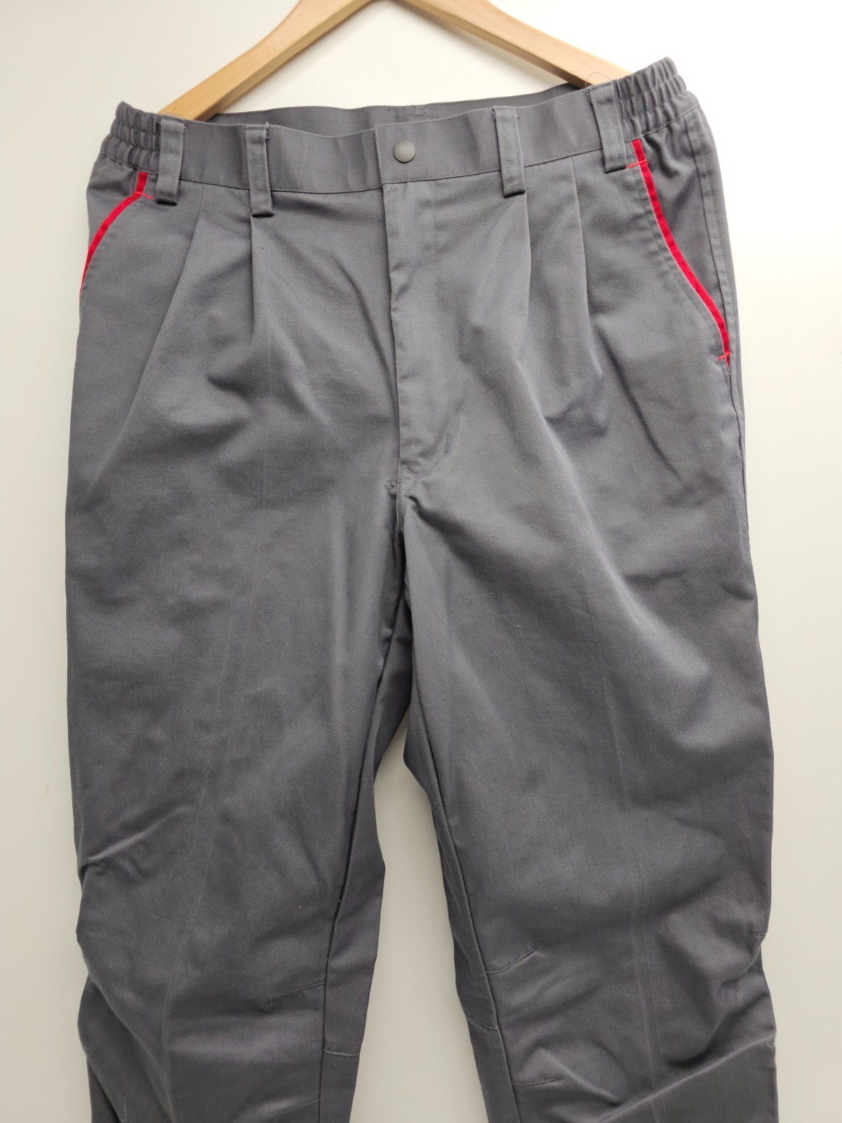 Hitachi Astemo Uniform Jacket Pants Set Size 4L Gray Red Workwear