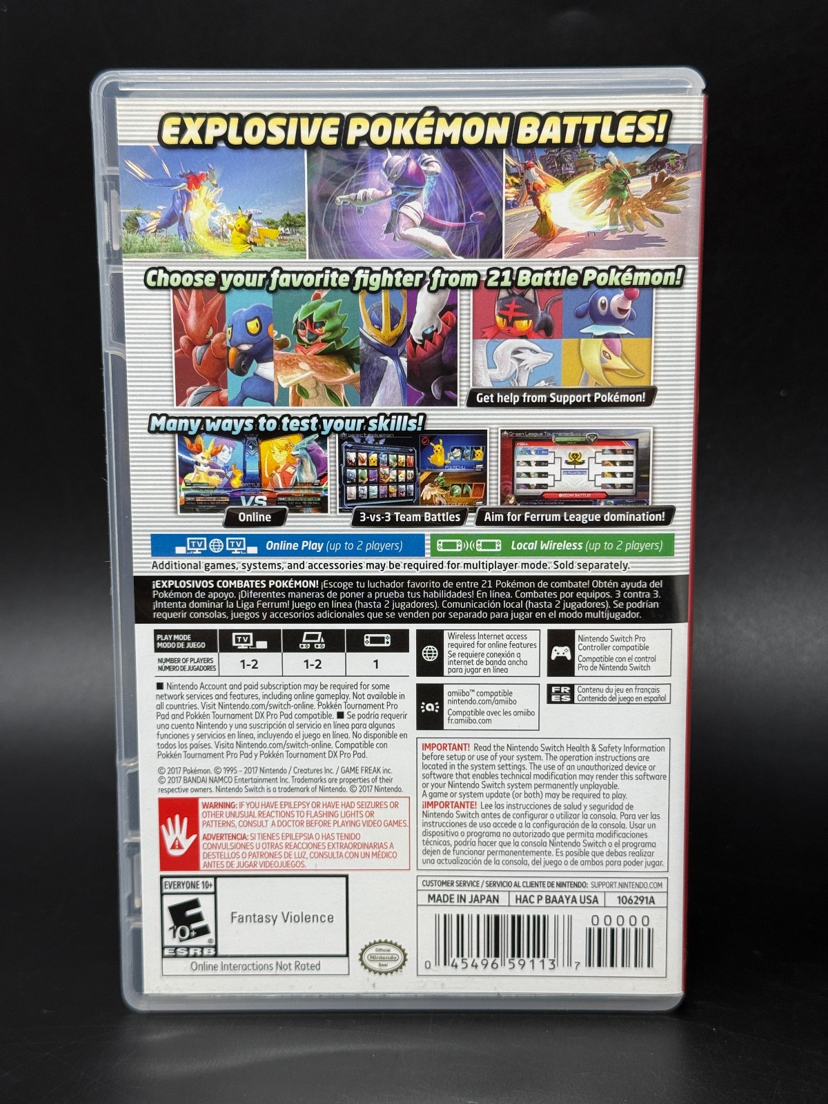 Pokken Tournament DX (Nintendo Switch) *AUTHENTIC CASE ONLY - NO GAME*