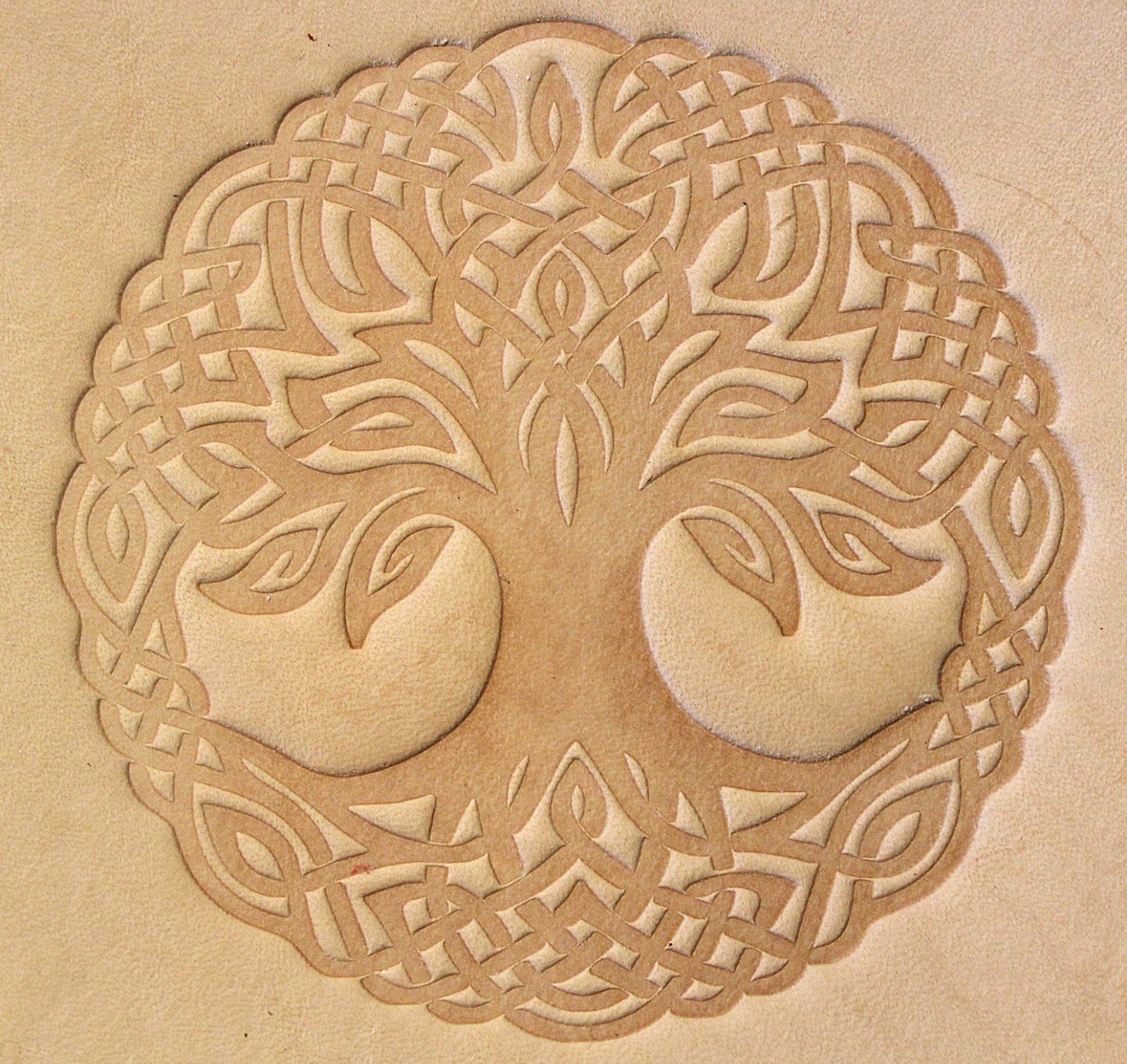 ACRYLIC Leather Embossing Stamp - TREE OF LIFE #2 - for Veg Tanned Leather