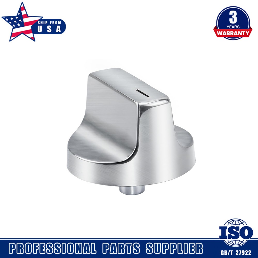 W11366438 Gas Stove Knob Replacement Fit for Whirlpool Cooktop Stainless Steel