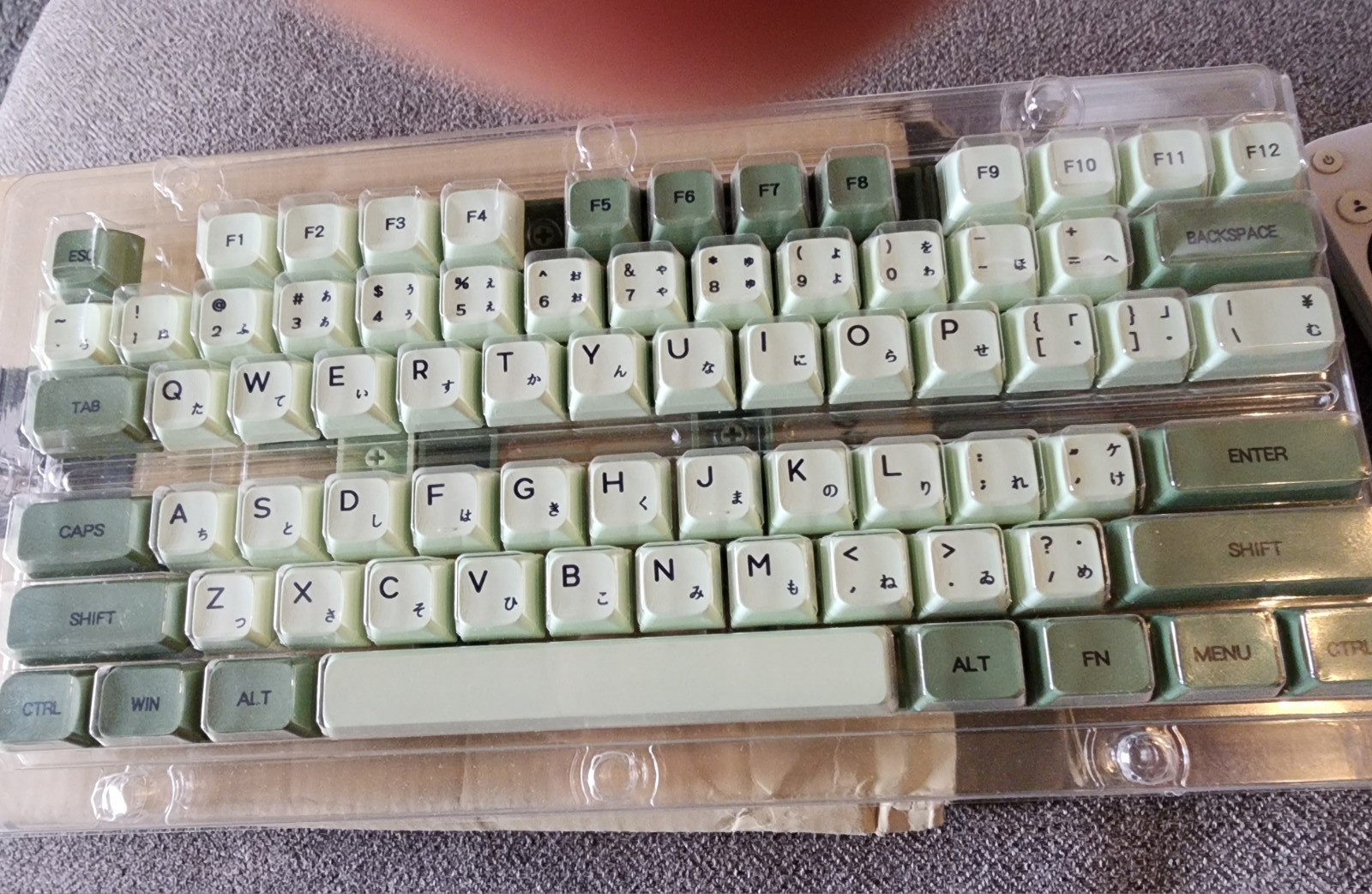 XDK Custom Keycaps 120 Keys(PBT XDA Dye-Sub) Cute Matcha Green Japanese Keyca...