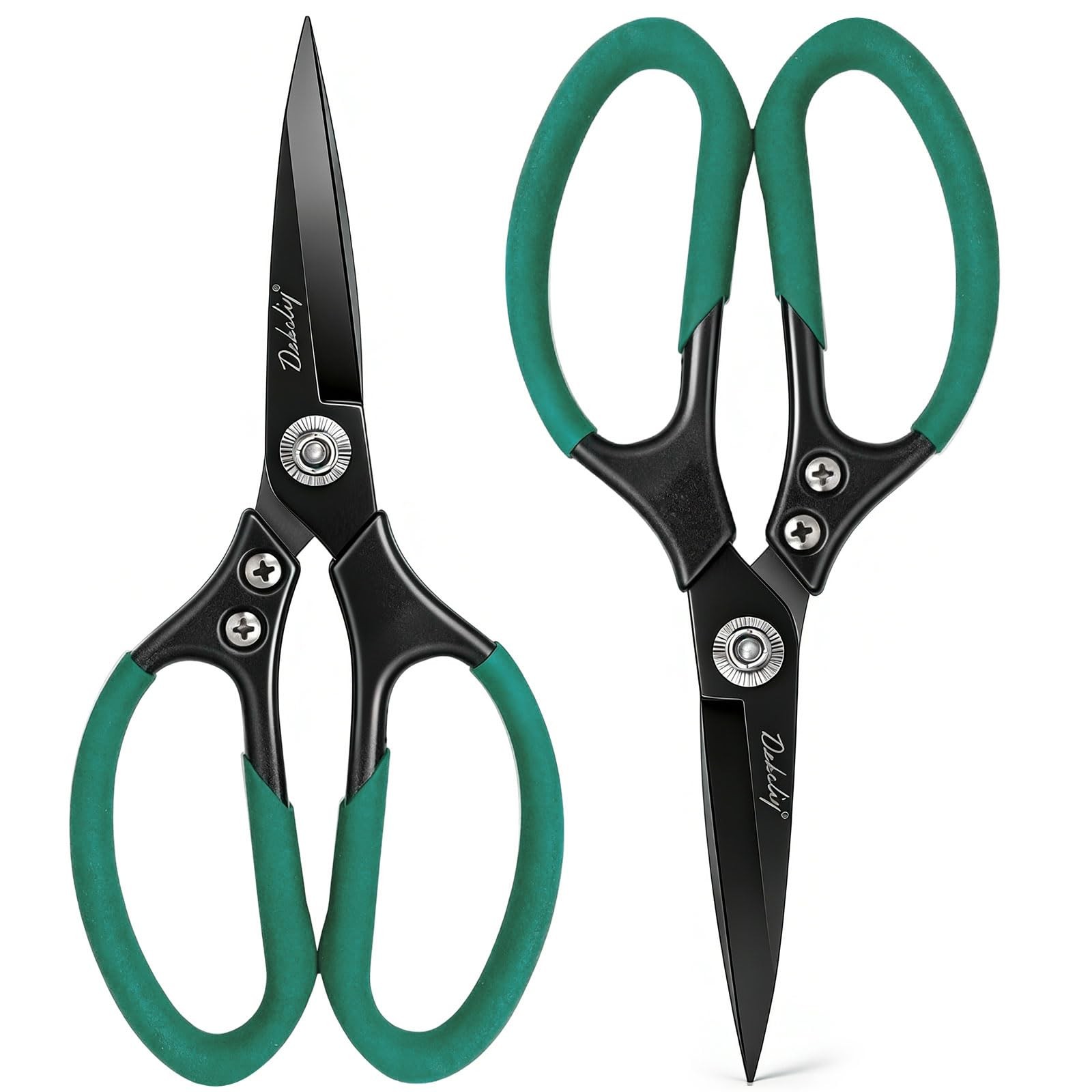 2 PCS Heavy Duty All Purpose Scissors Stainless Steel Leather Shears