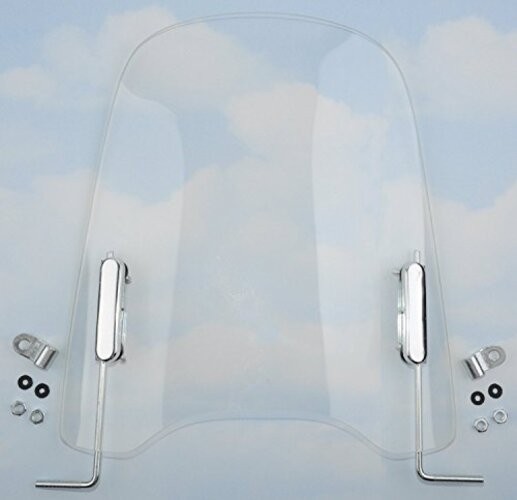 Clear Plastic Acrylic Windshield for Scooter - 3 Millimeters - Includes Mounting