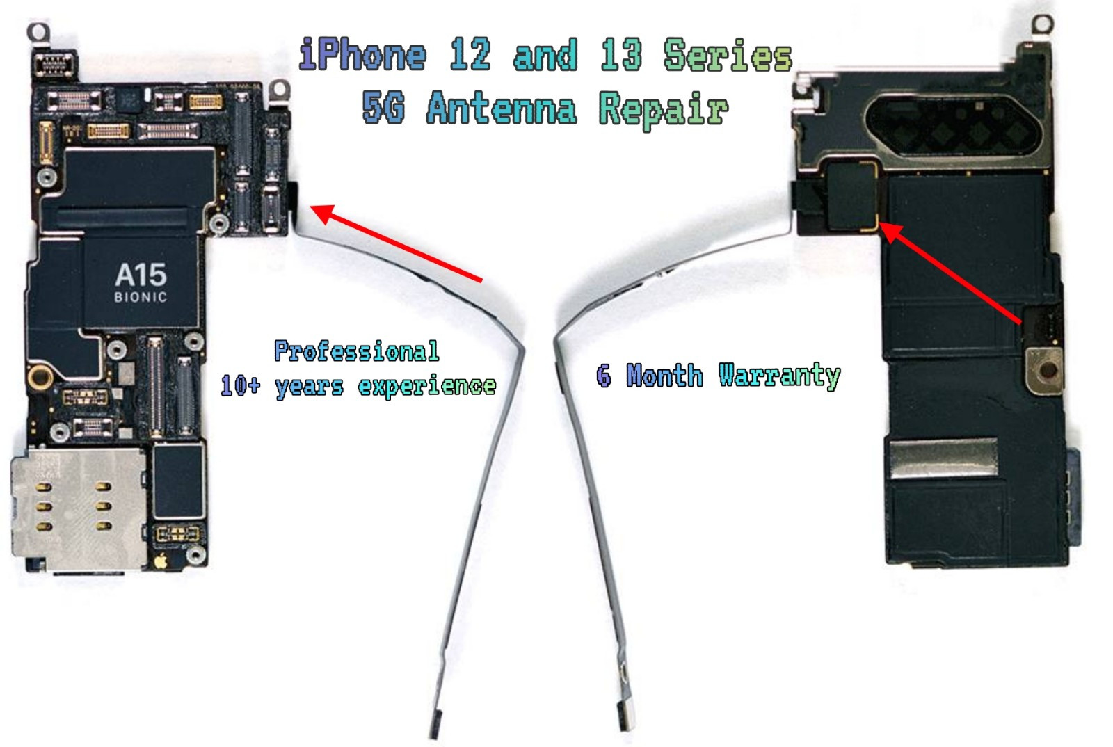 iPhone 12 & 13 Series 5G Antenna Repair Service - 6 Mo. Warranty - Professional