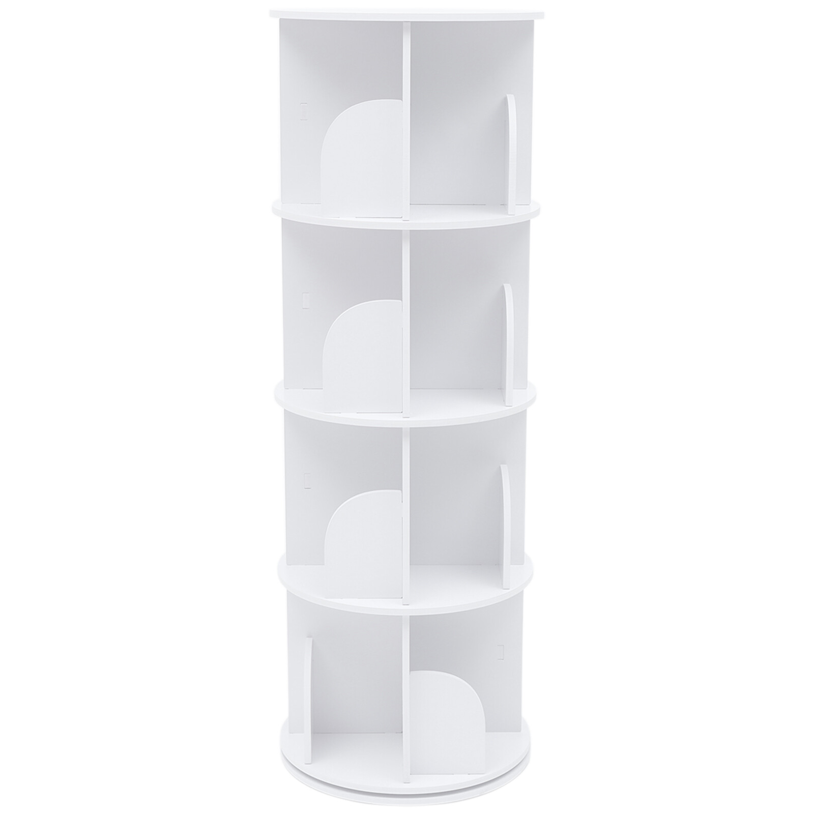Rotating Bookshelf 360 Bookcase Freestanding Storage Shelf Display Rack 4 Tier