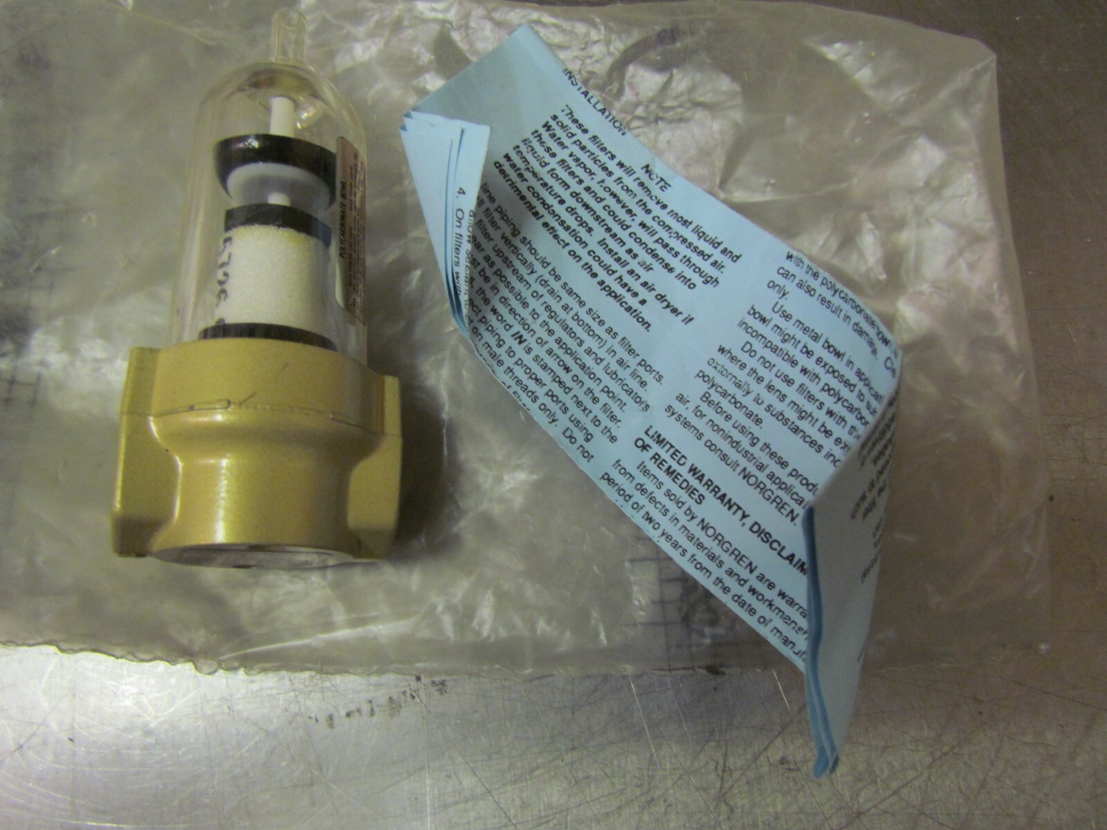New Old Stock 20705-00 Glas-Craft  Norgren Compressed Air Filter