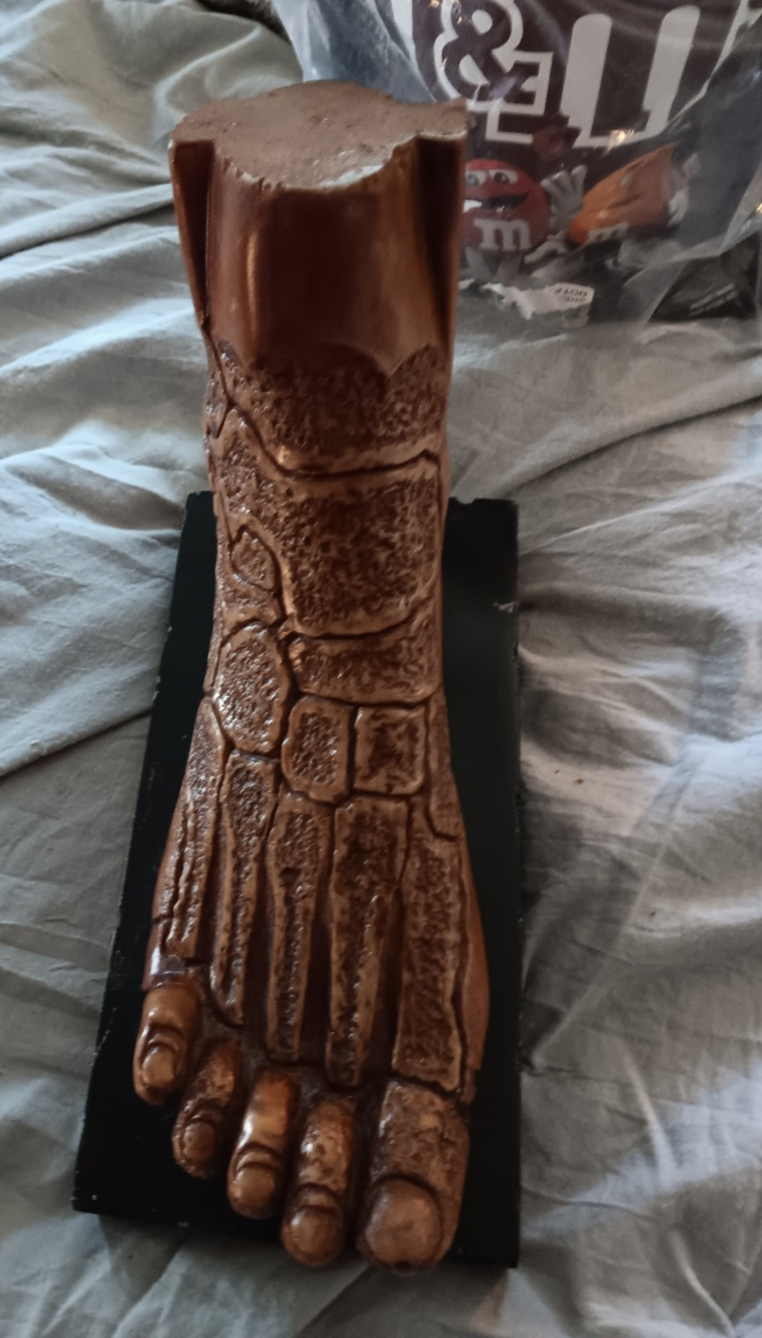Vintage Bizarre Medical Halloween Prop The Alligator Man's Foot Flayed Skin Foot