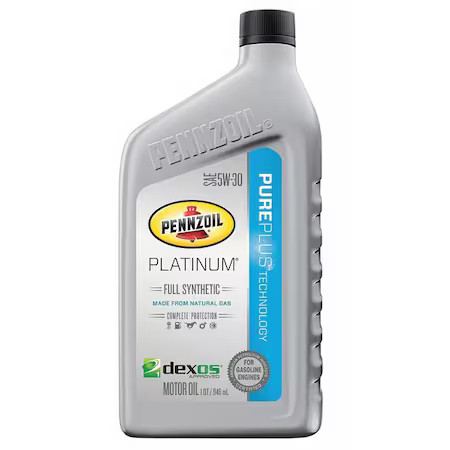 Pennzoil 550022689 Engine Oil, 5W-30, Synthetic, Platinum, 1 Qt.