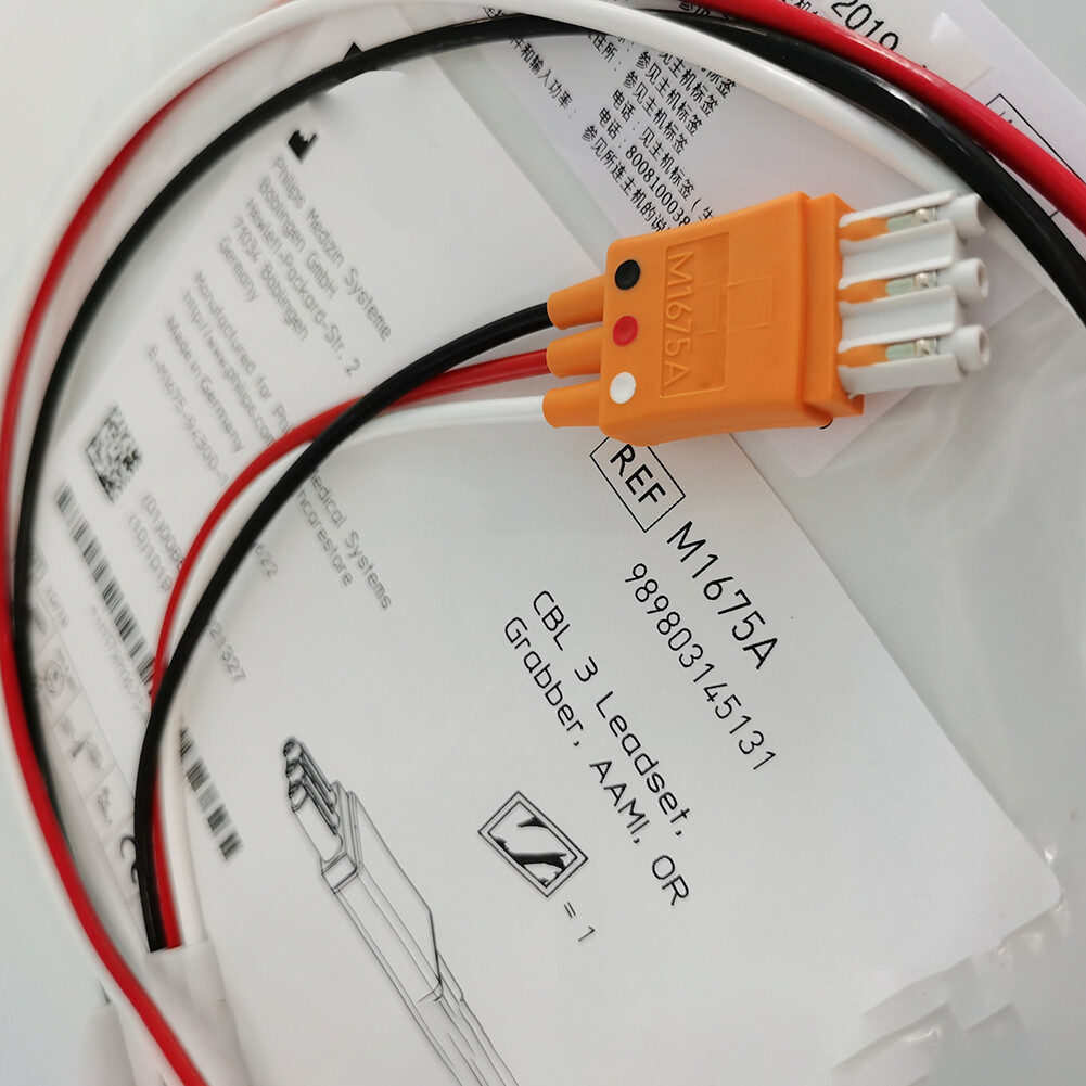 For PHILIPS CBL 3 Leadset, Grabber, AAMI, OR. REF M1675A or 989803145131