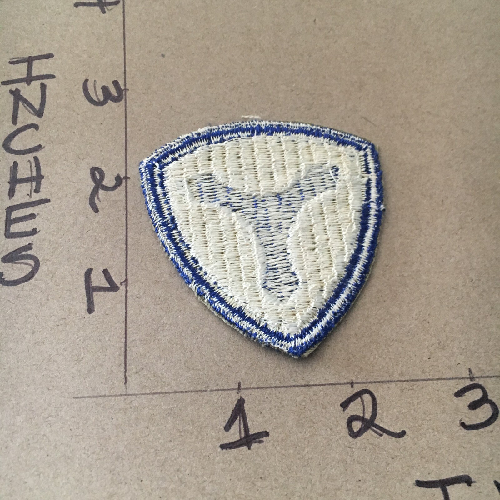 WW2 to Korea era US Army 3rd Service Command c/e Patch 4/24/25 no glow