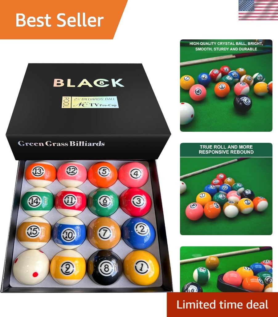 High-Performance 16-Piece Billiard Balls - Regulation Size & Quality Assured