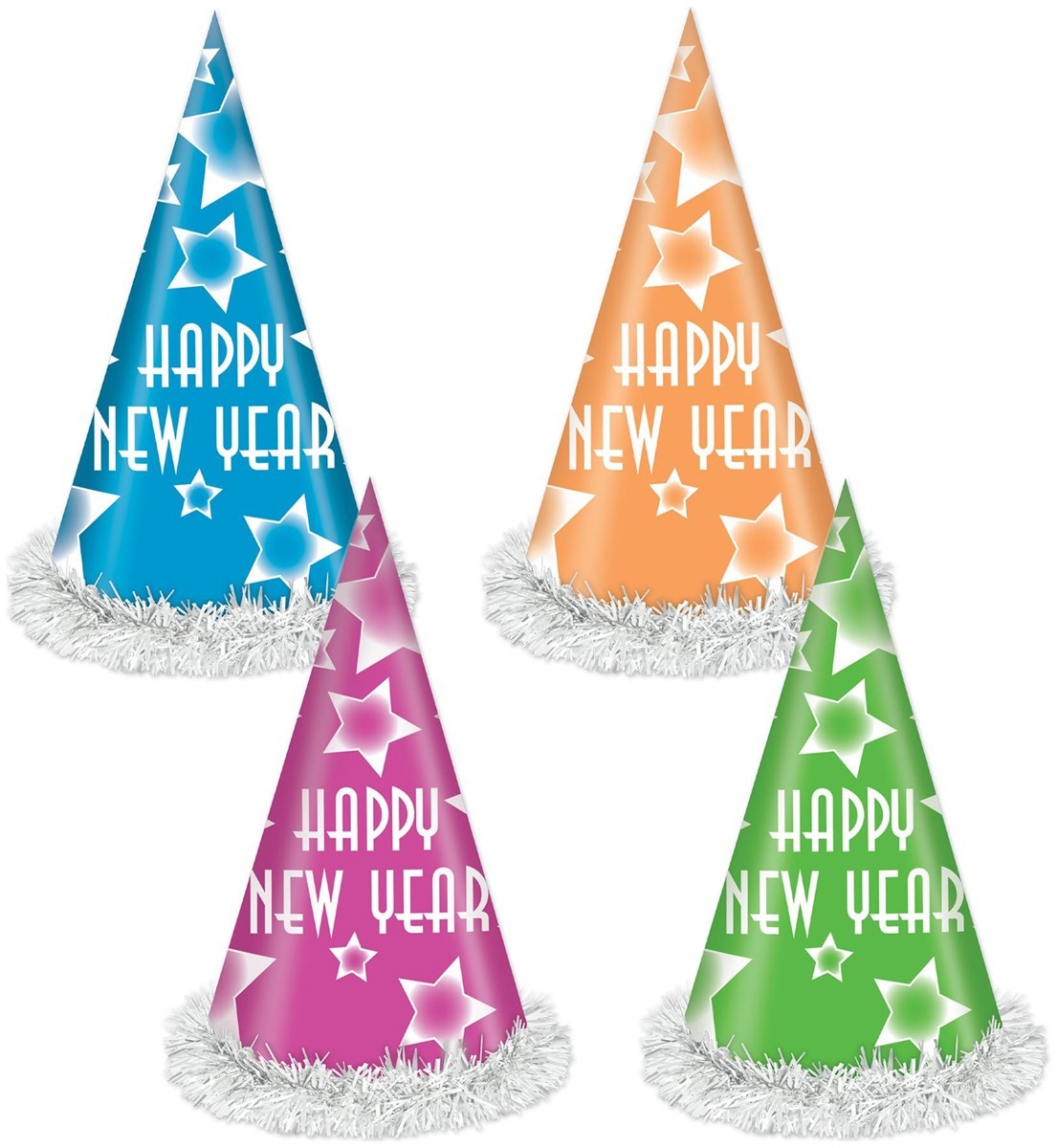 Happy New Year Party Hats of Size 12" - Beistle
